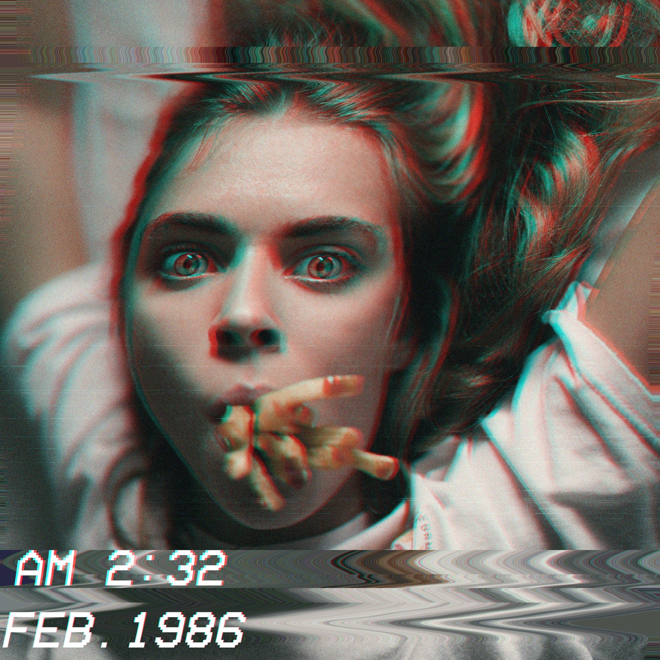 Woman with French Fries in Mouth, Glitch Effect HD Wallpaper