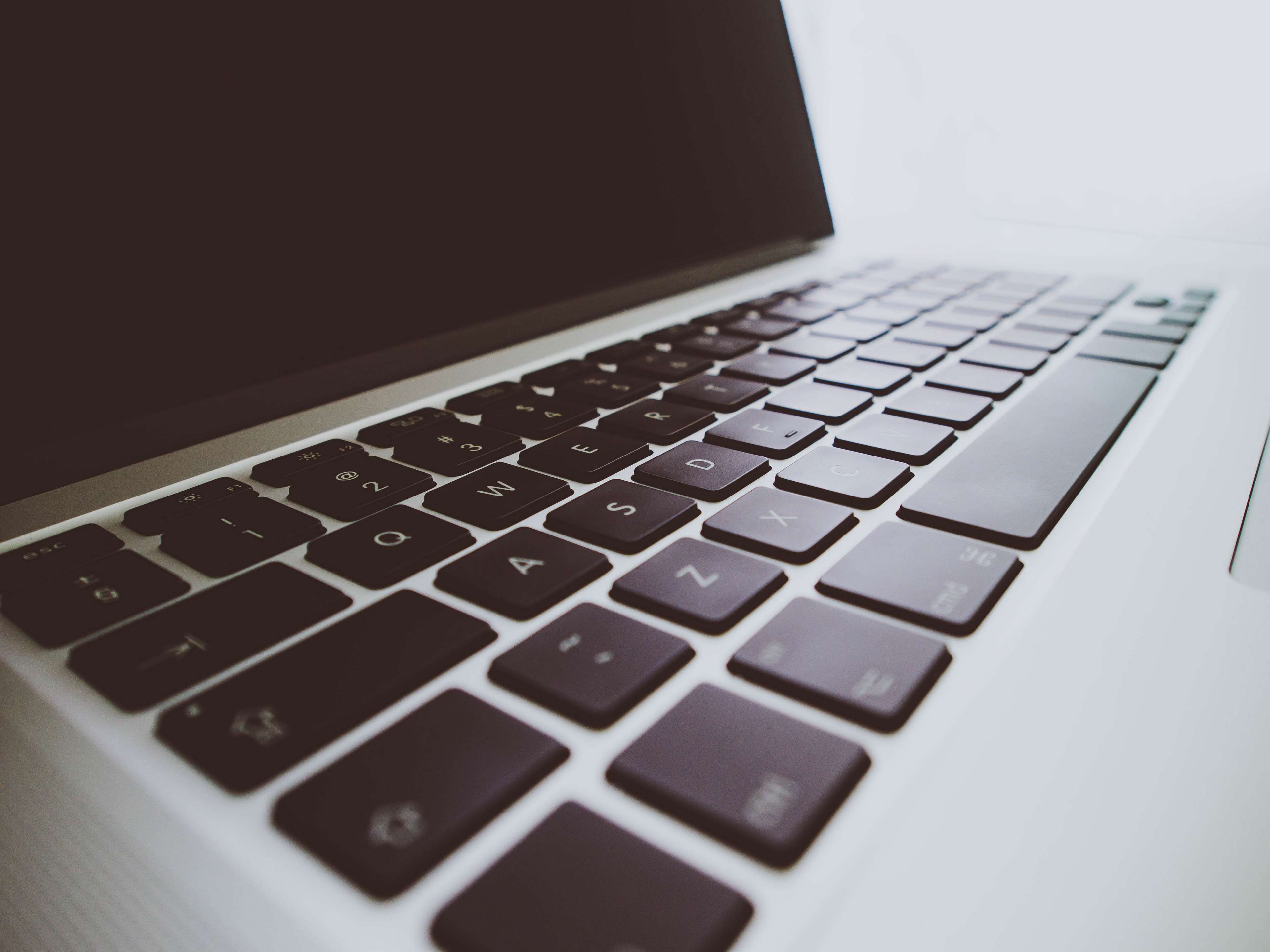 Close up of a laptop keyboard HD Wallpaper