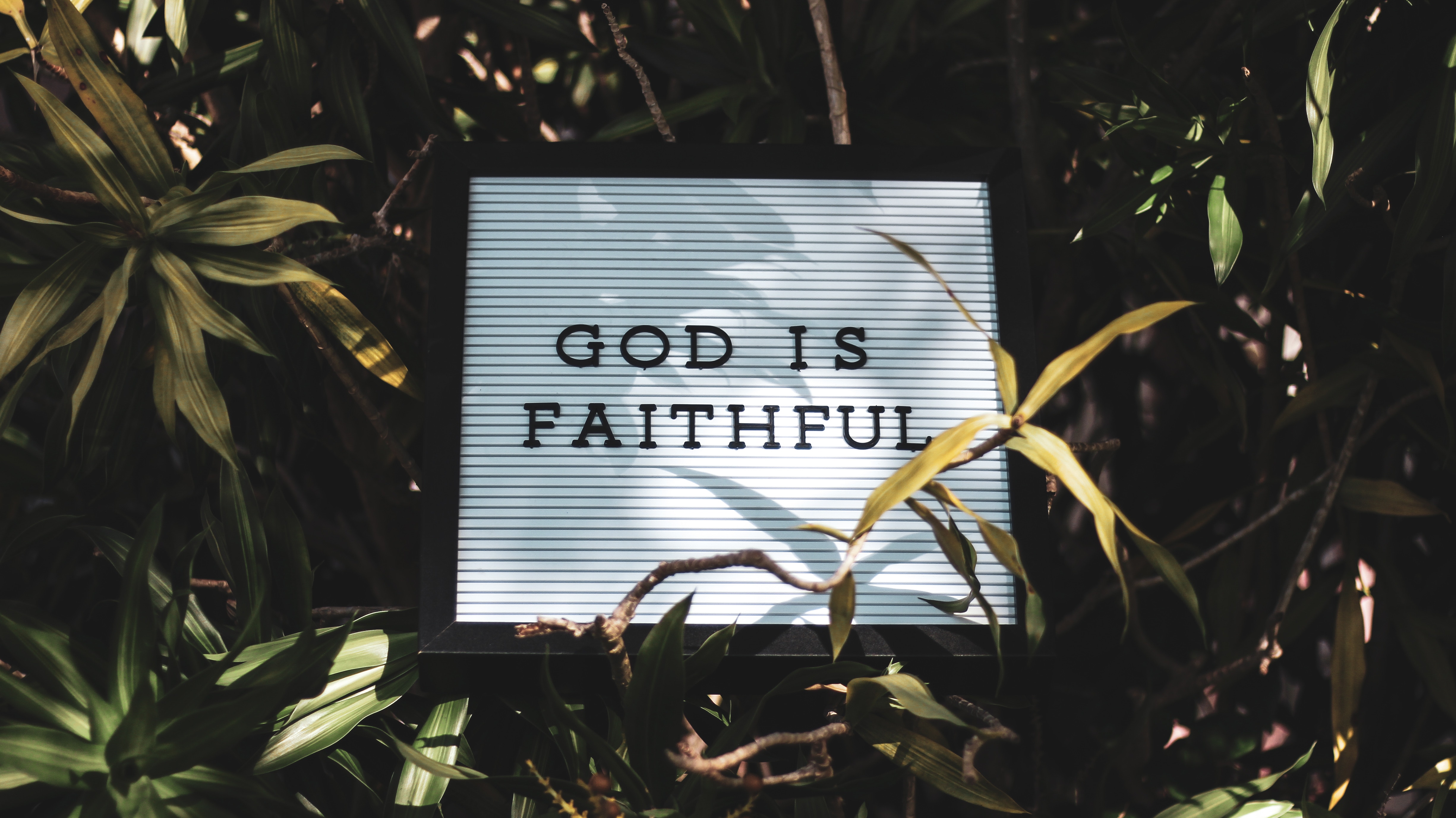 God is Faithful message on a letter board HD Wallpaper