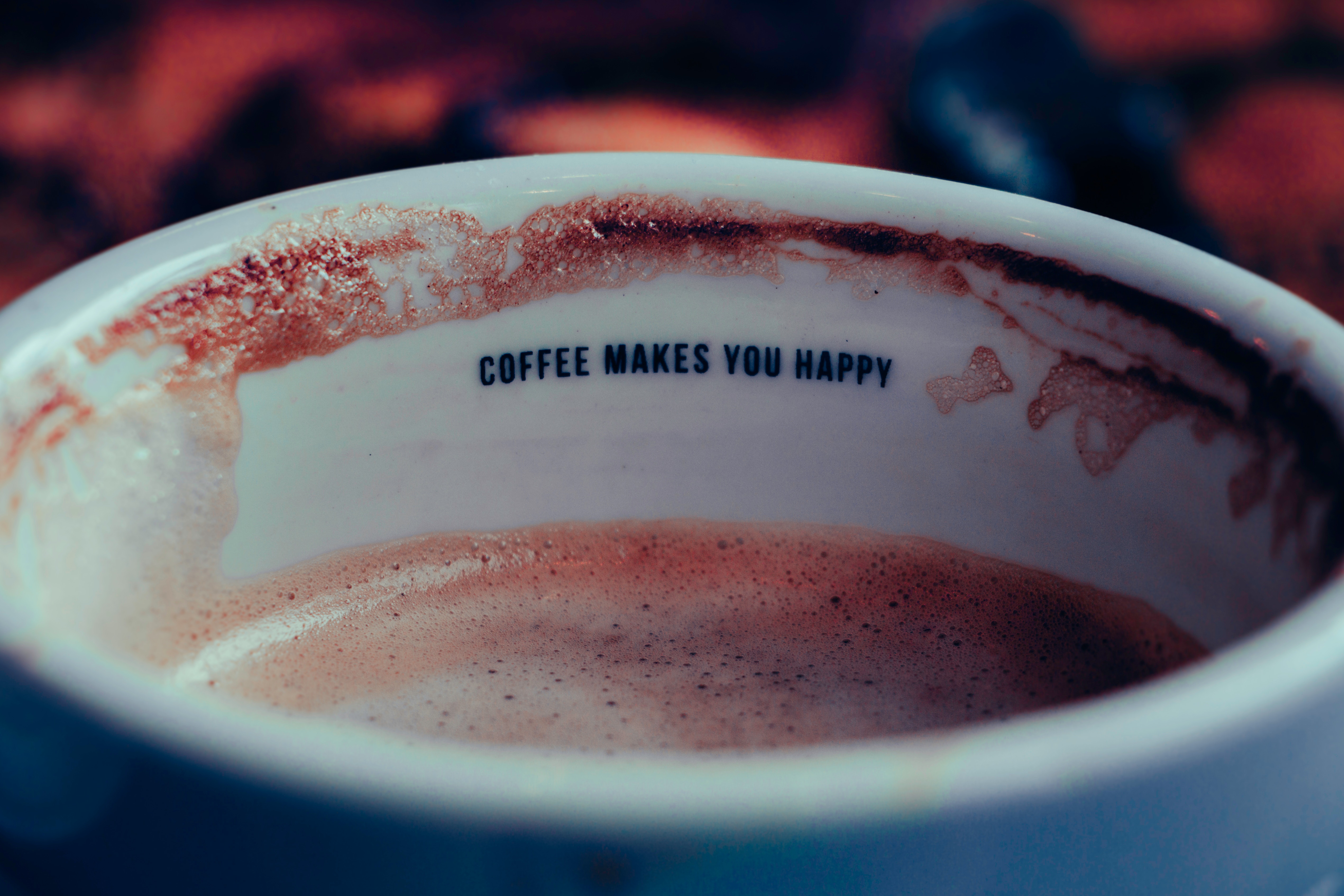 Coffee cup with text "Coffee makes you happy" HD Wallpaper