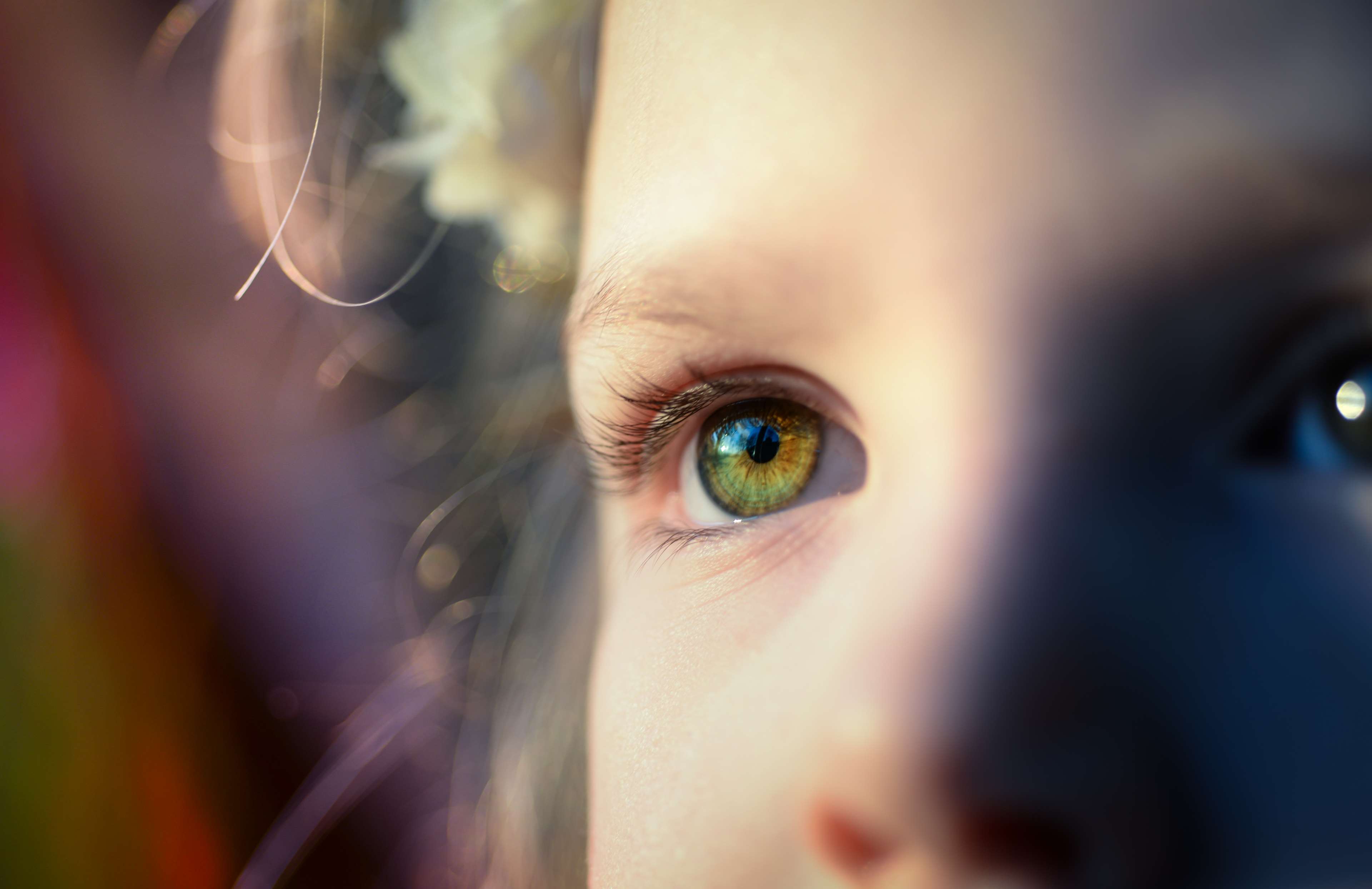 Close up of a young girl's eye HD Wallpaper