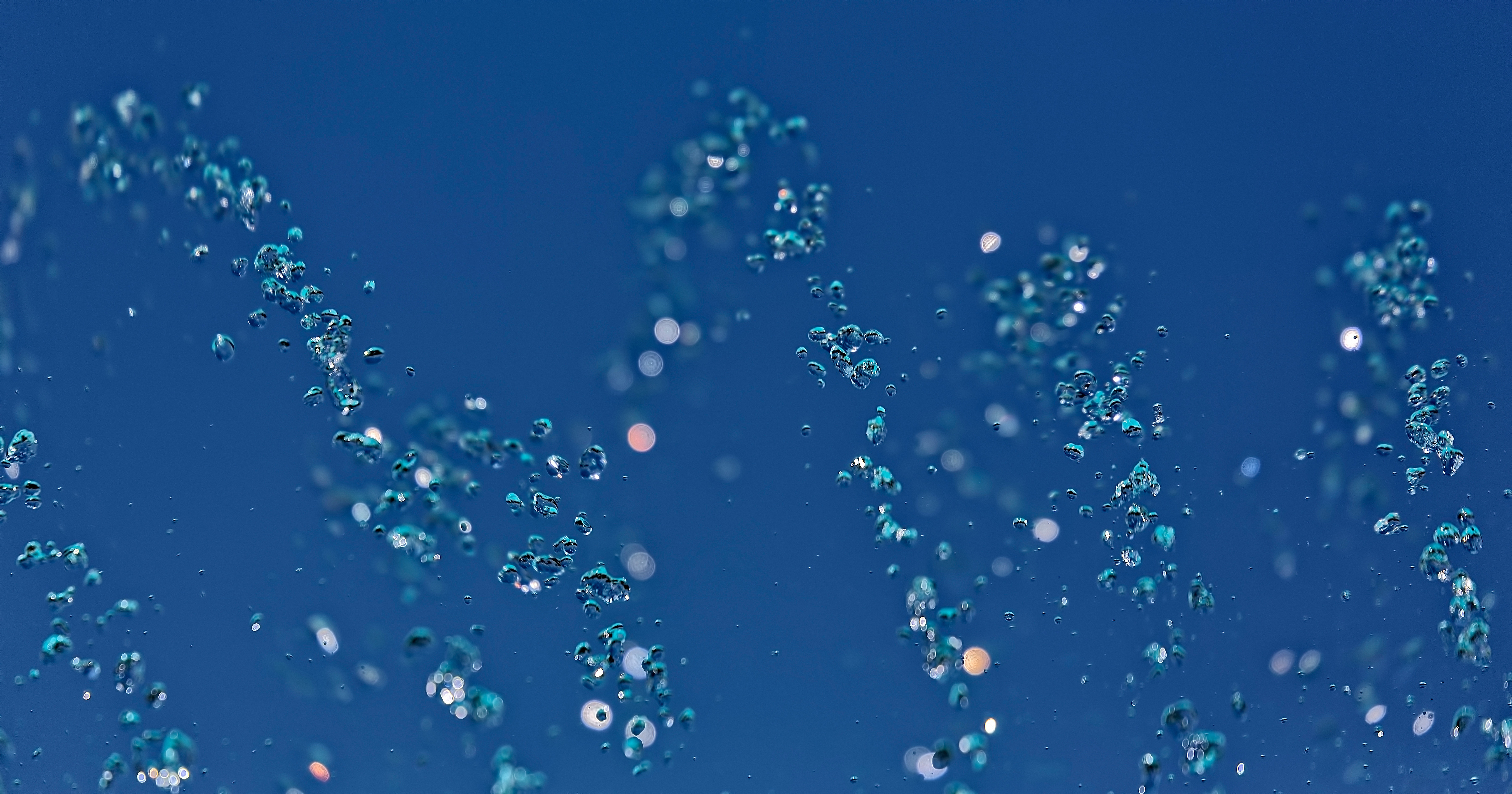 Blue abstract water bubbles and sparkles HD Wallpaper