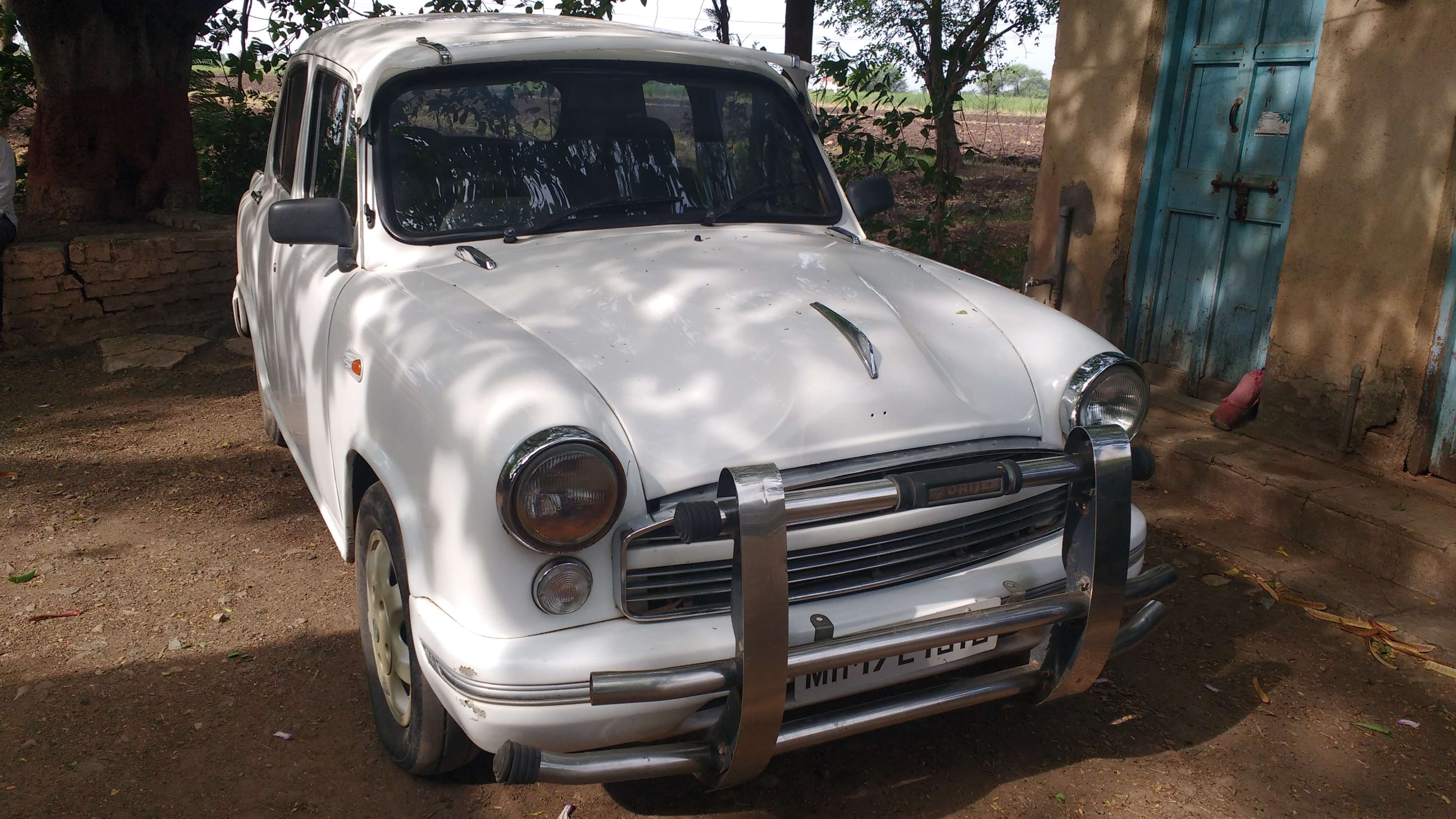 White Ambassador car by Swapnil Lonkar HD Wallpaper