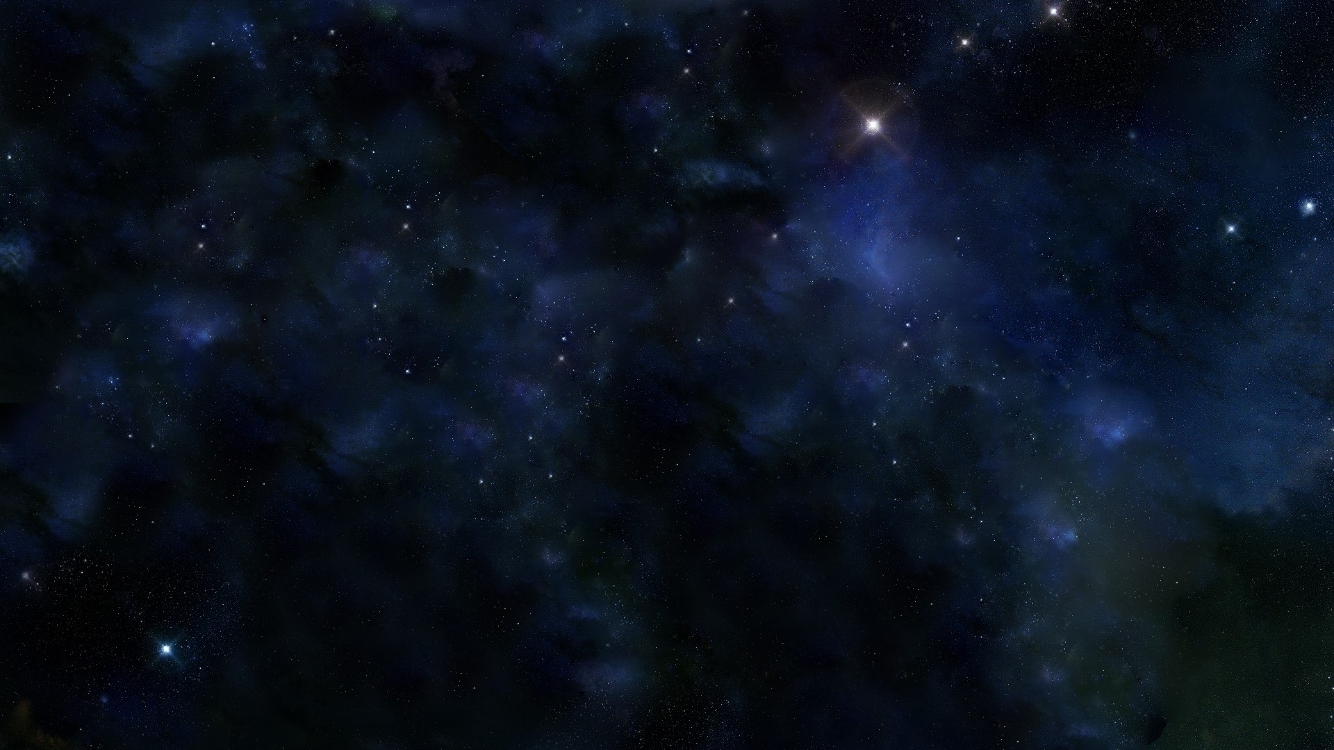 Dark Nebula with Stars and Bright Light HD Wallpaper