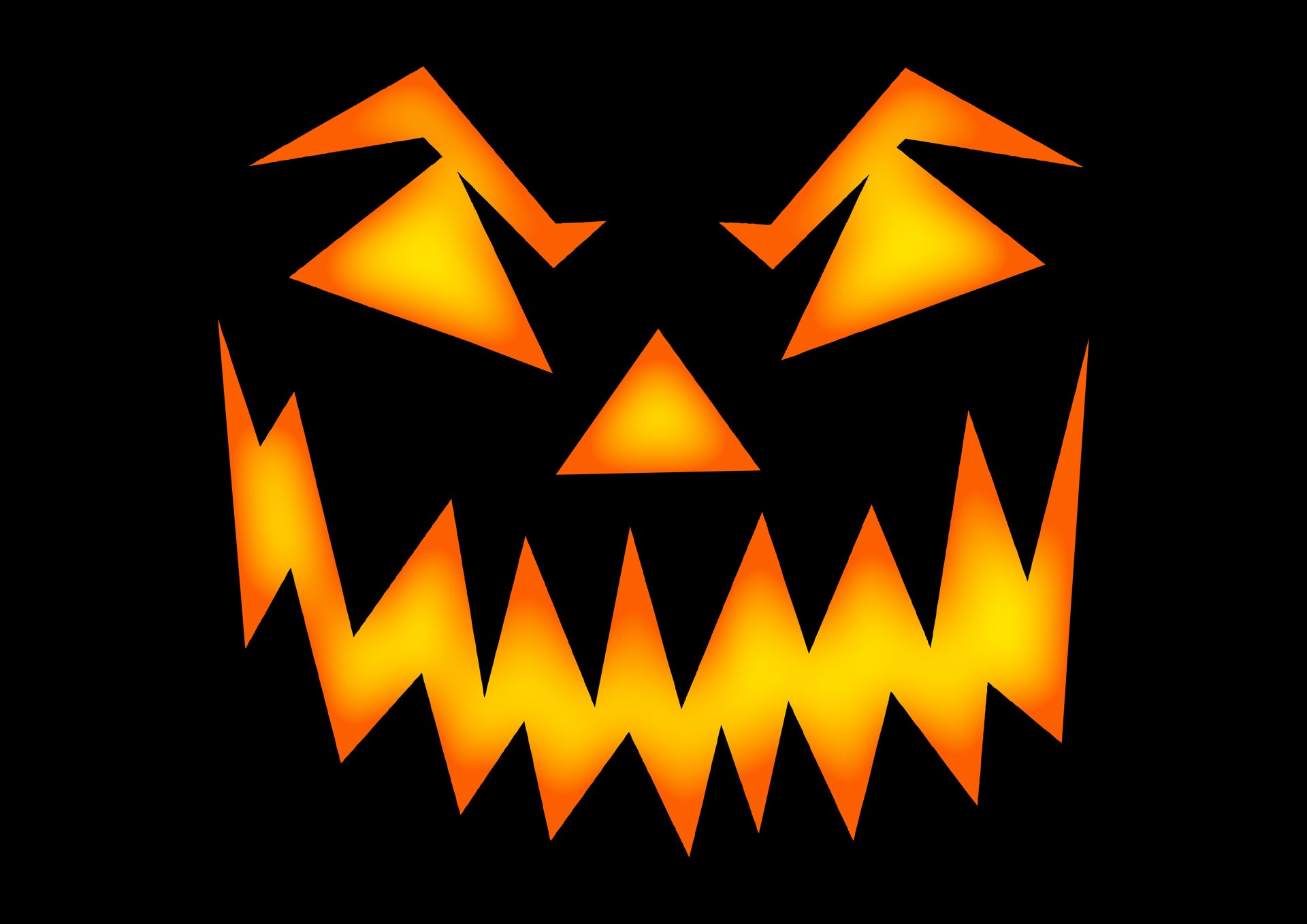 Halloween Jack-o'-lantern face HD Wallpaper
