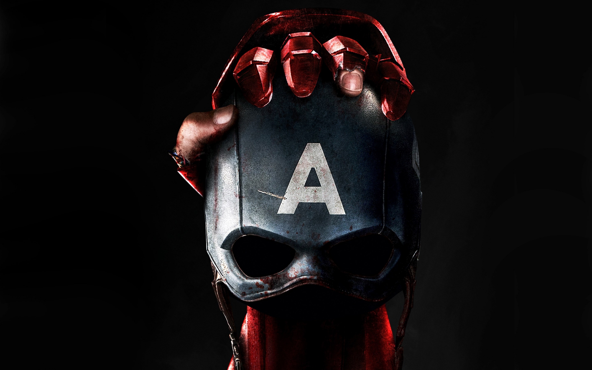Captain America's Mask with Blood HD Wallpaper