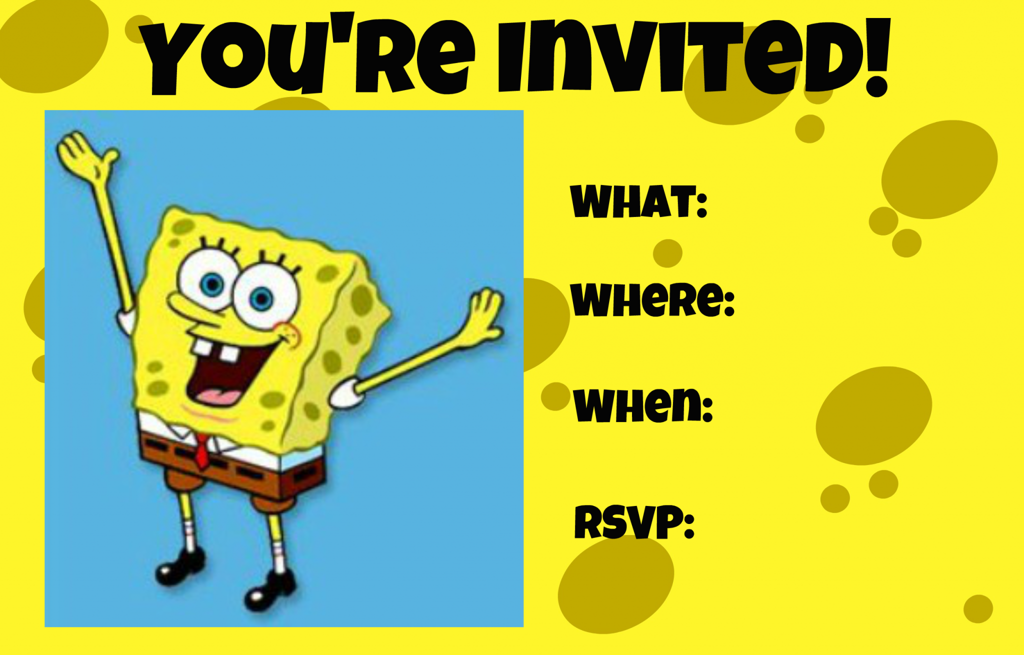 SpongeBob SquarePants Invitation HD Wallpaper