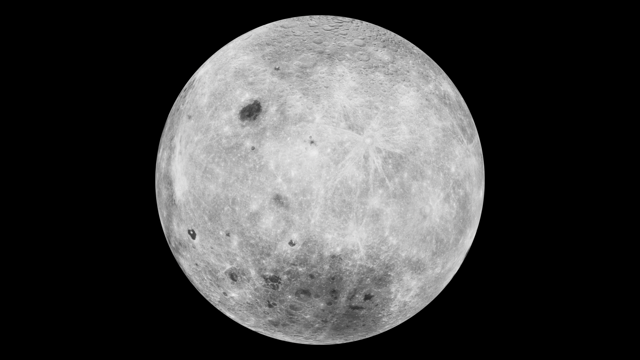 The Moon in black space HD Wallpaper