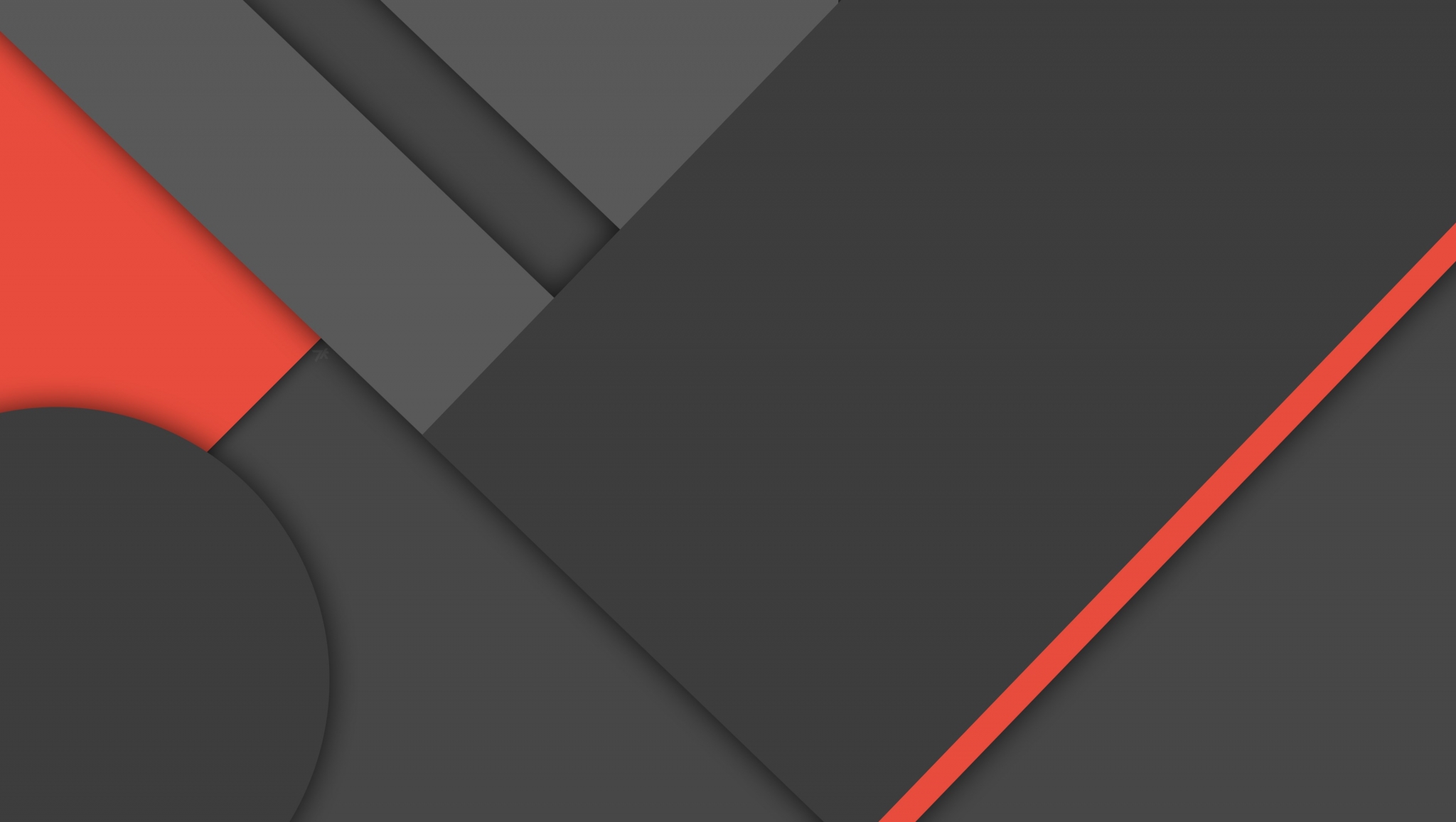 Dark Material Design Geometric Shapes HD Wallpaper
