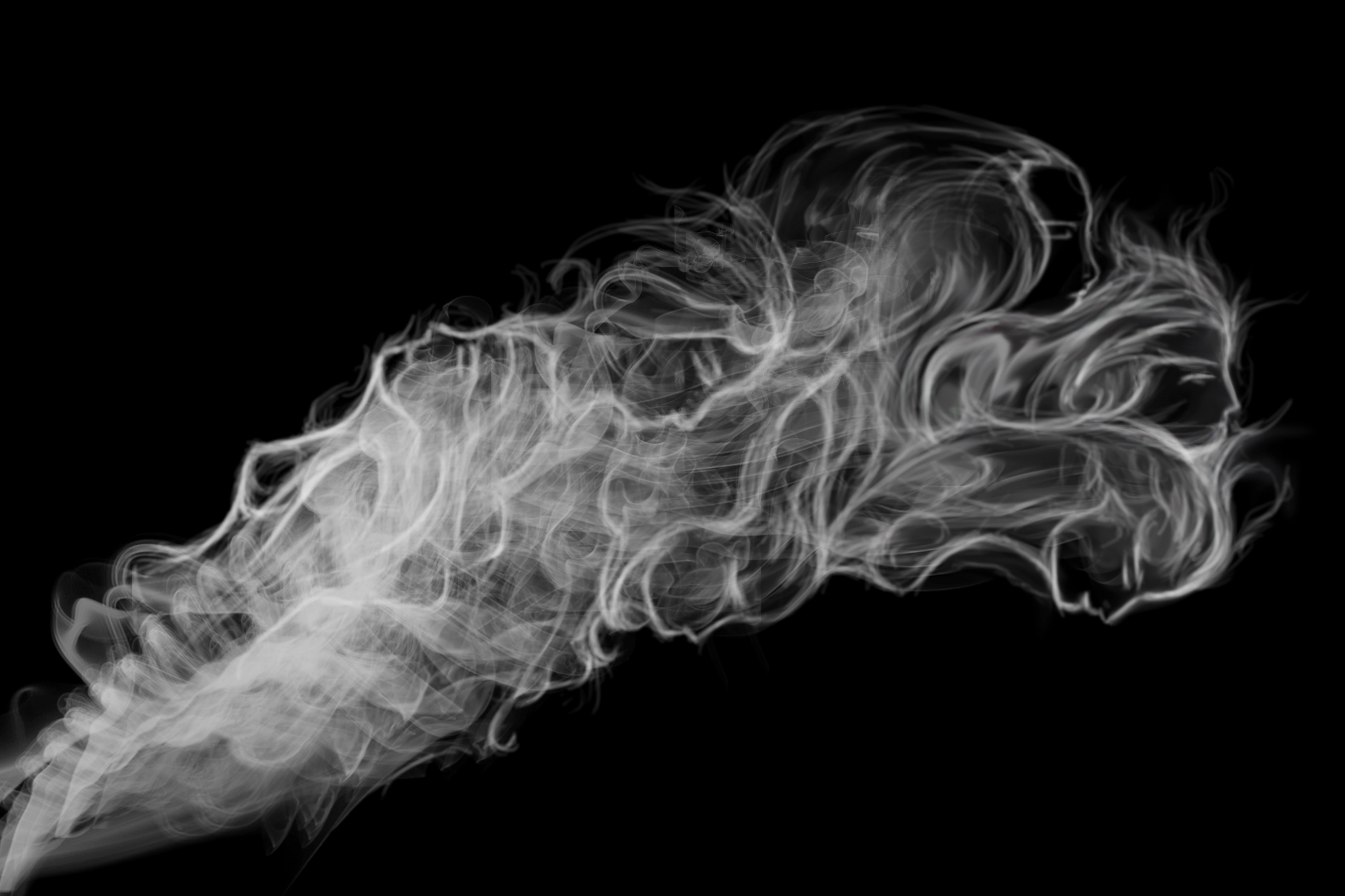 Smoke forming faces and hair HD Wallpaper