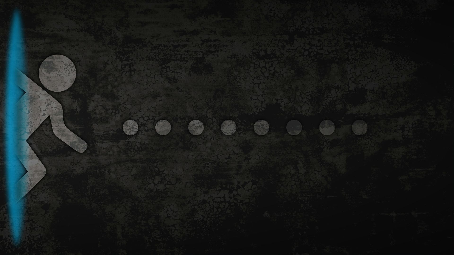 Portal 2 Silhouette and Portals HD Wallpaper