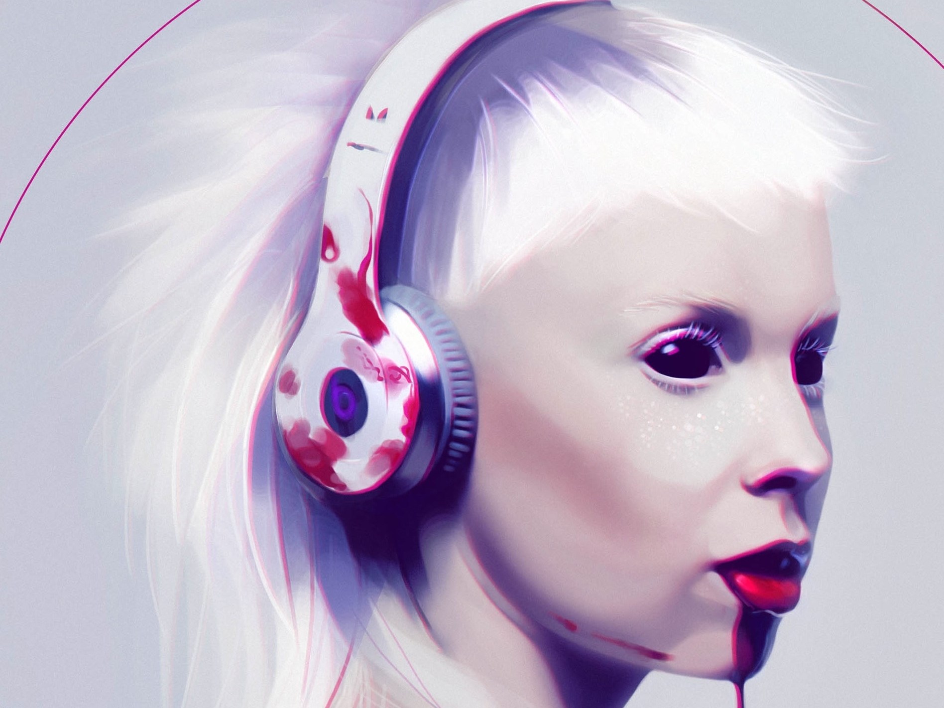 Yolandi Visser with headphones HD Wallpaper
