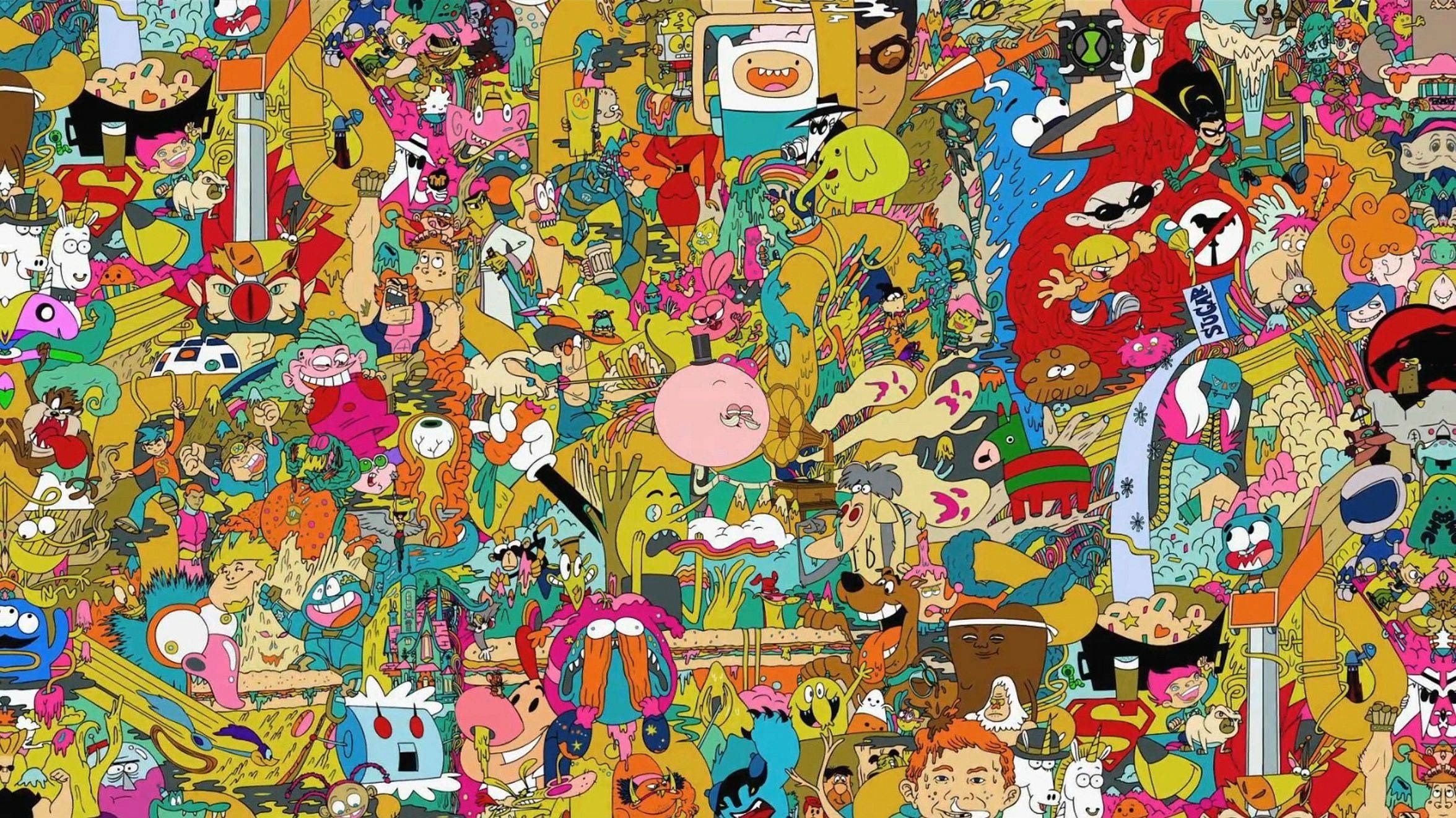 Cartoon Network characters collage HD Wallpaper