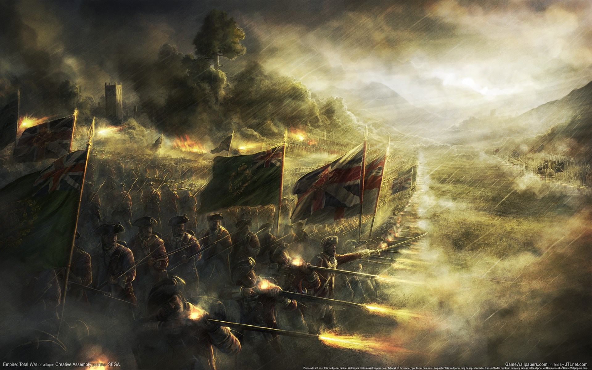 Empire: Total War soldiers in battle HD Wallpaper