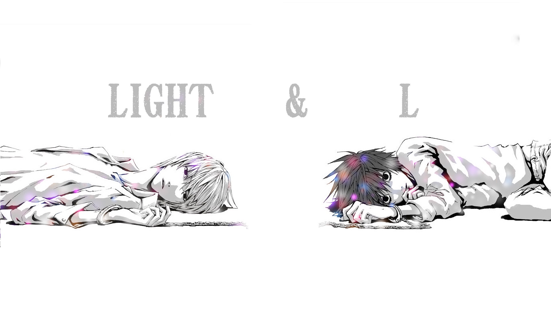 Light and L from Death Note Lying Down HD Wallpaper