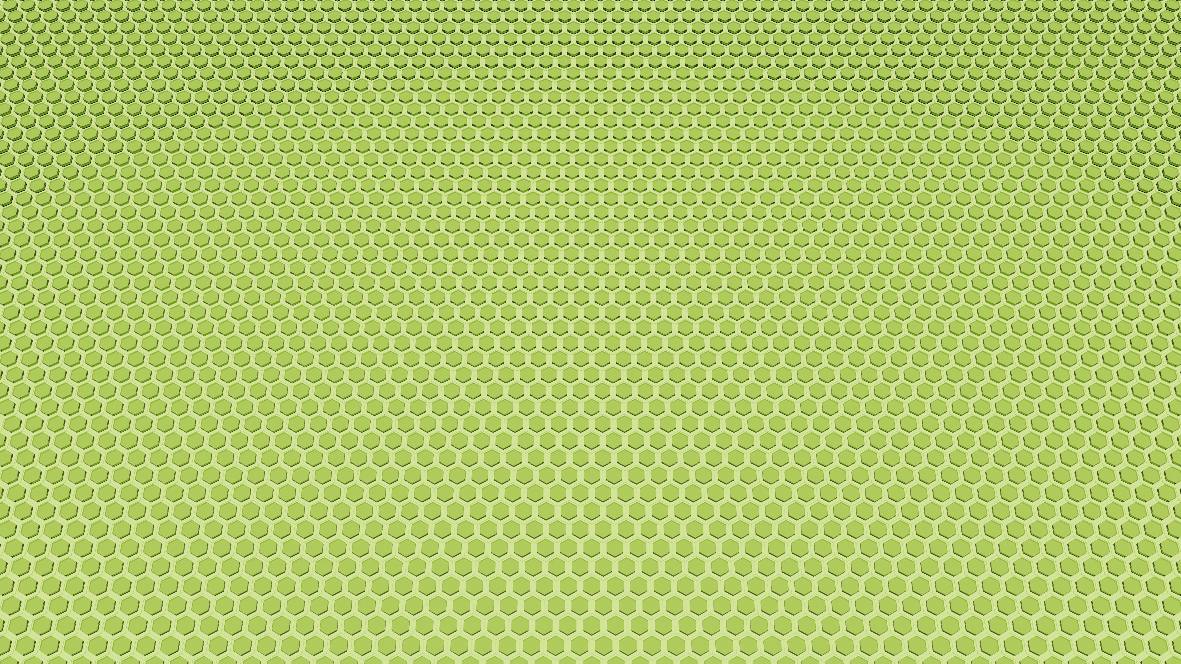 Green Hexagonal Pattern HD Wallpaper
