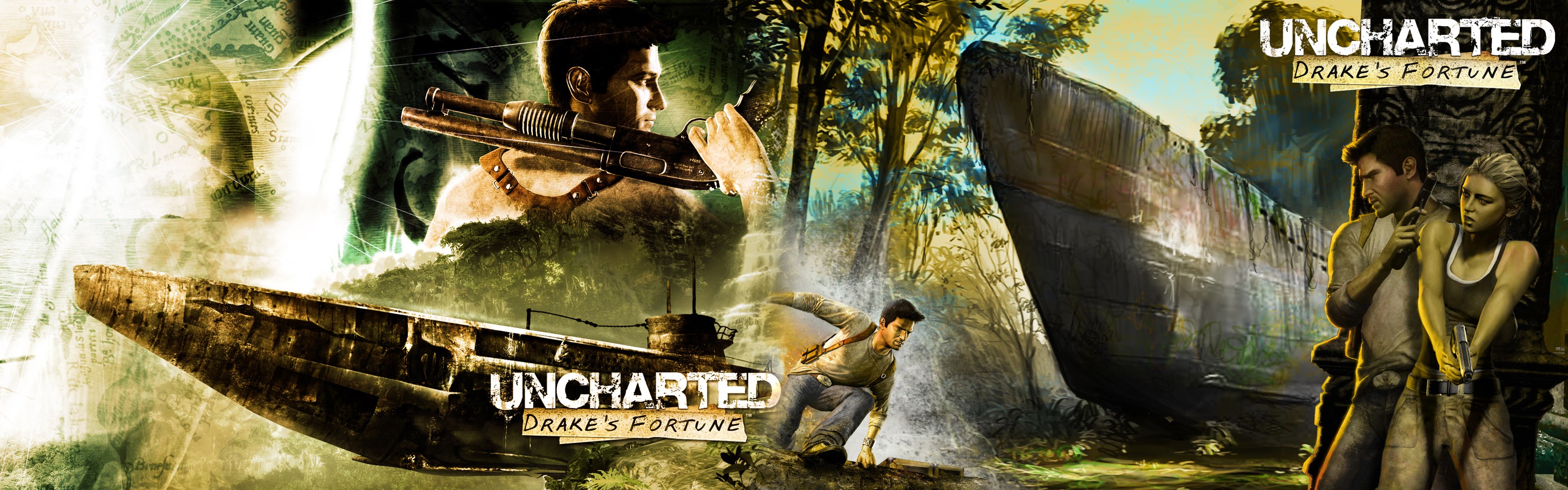 Uncharted Drake's Fortune game art HD Wallpaper