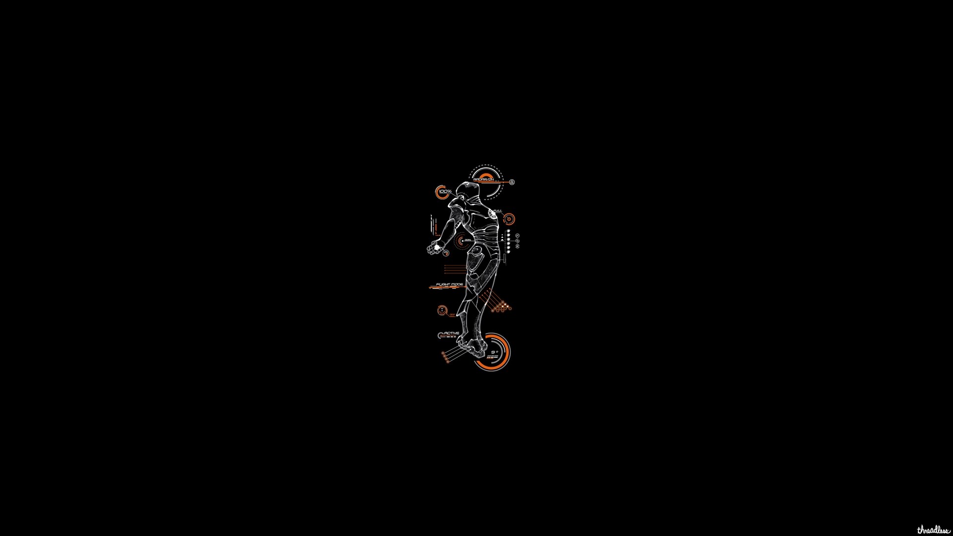 Iron Man schematic with HUD elements HD Wallpaper