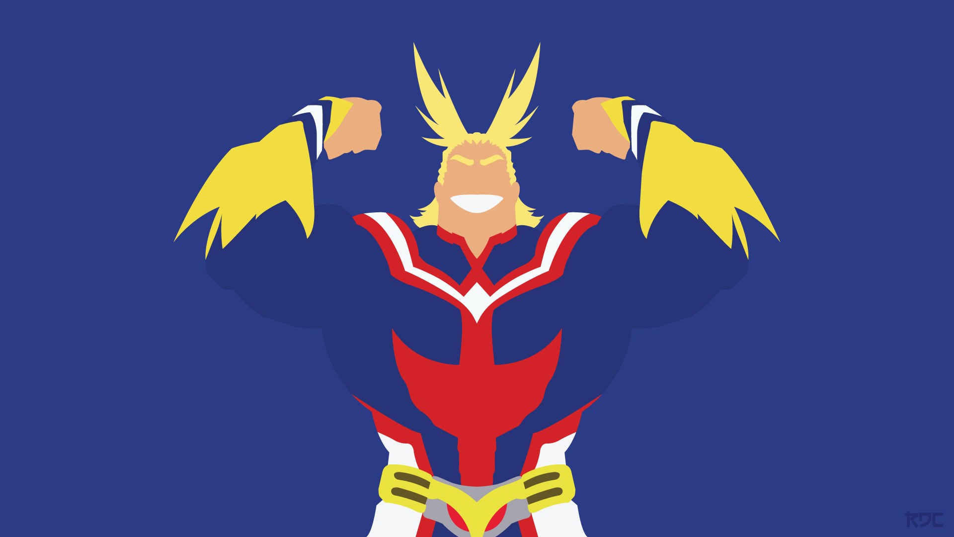 All Might from My Hero Academia Minimalist Art HD Wallpaper