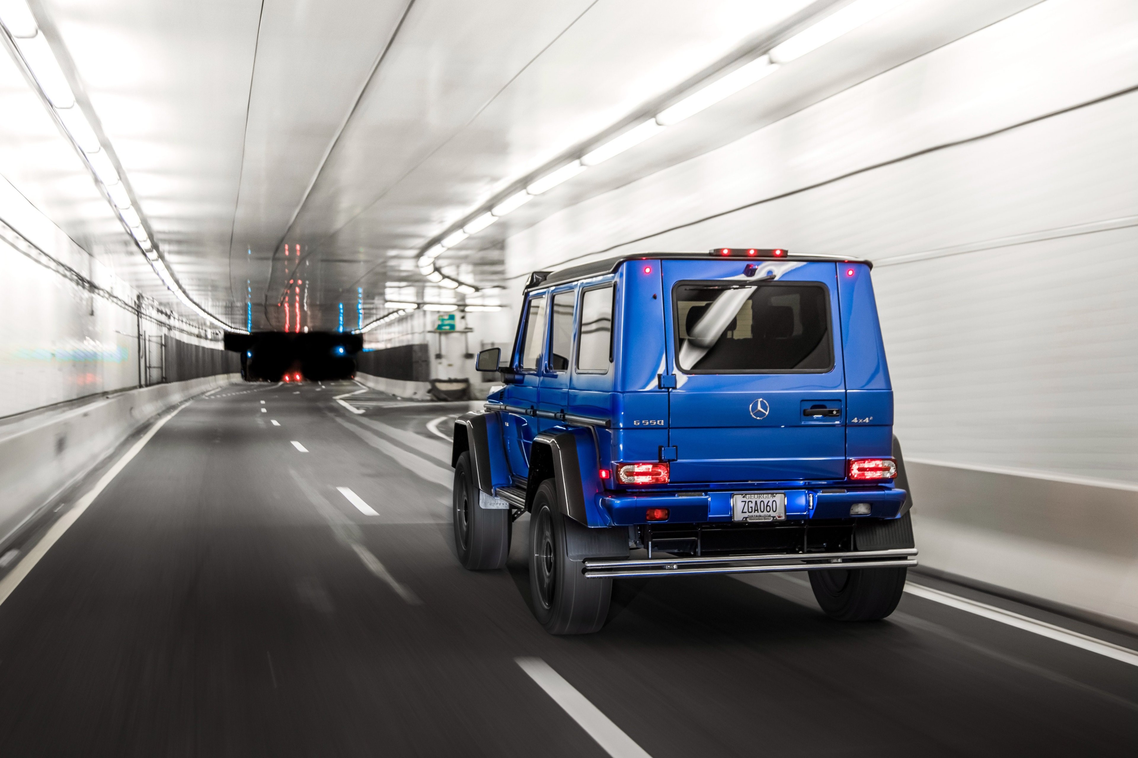 Blue Mercedes-Benz G-Class 4x4 in Tunnel HD Wallpaper