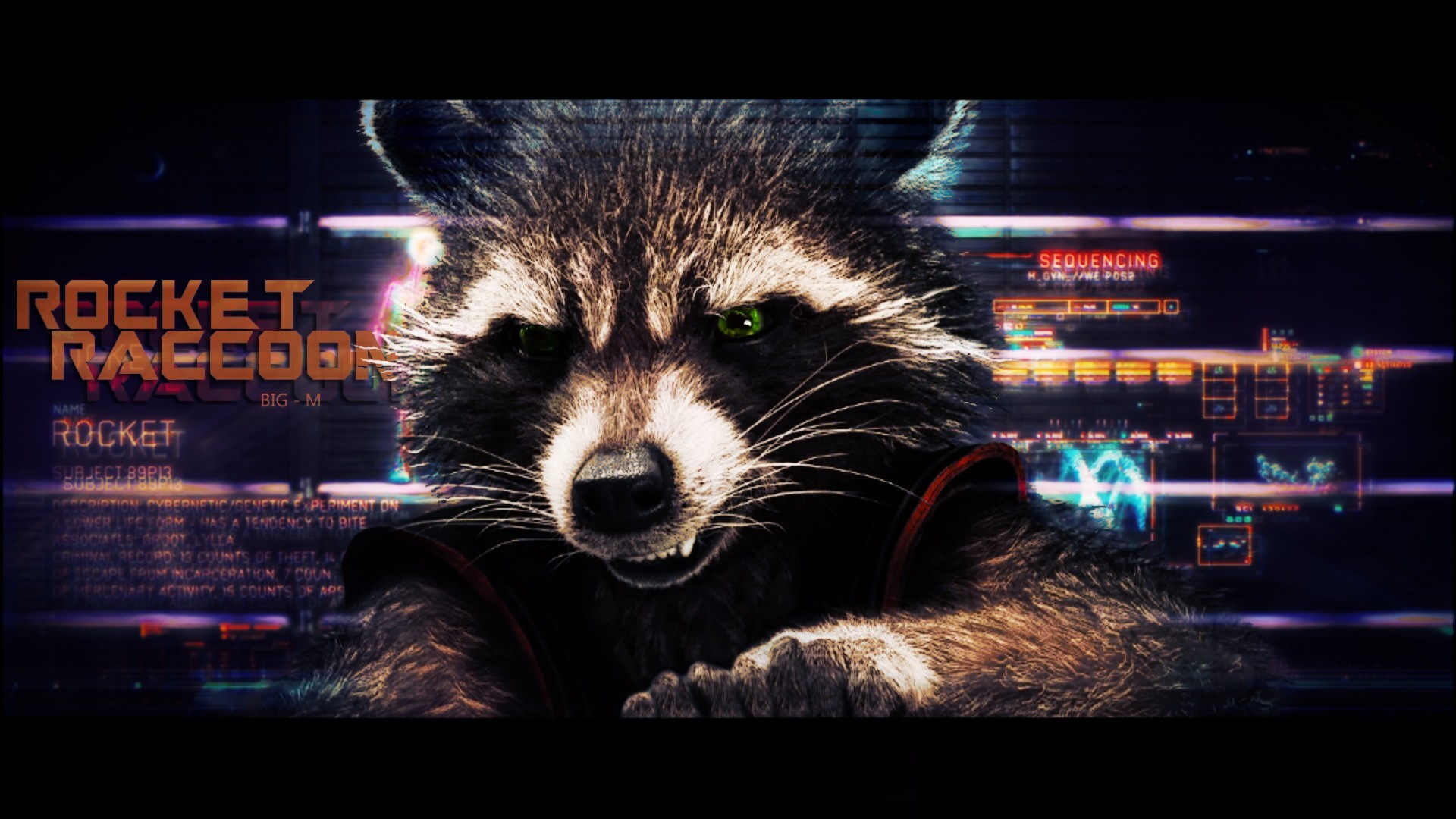 Rocket Raccoon from Guardians of the Galaxy HD Wallpaper