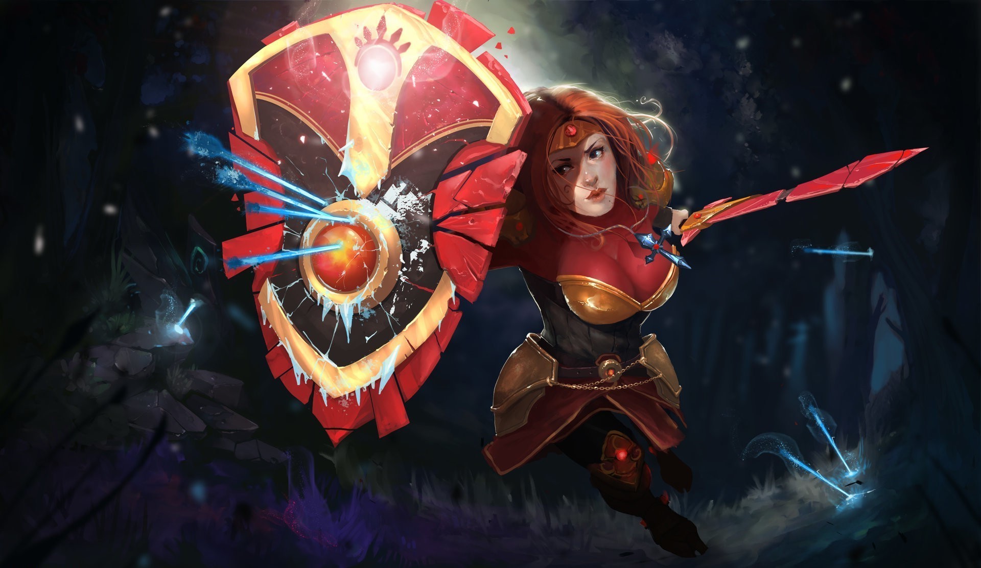 Leona from League of Legends artwork HD Wallpaper