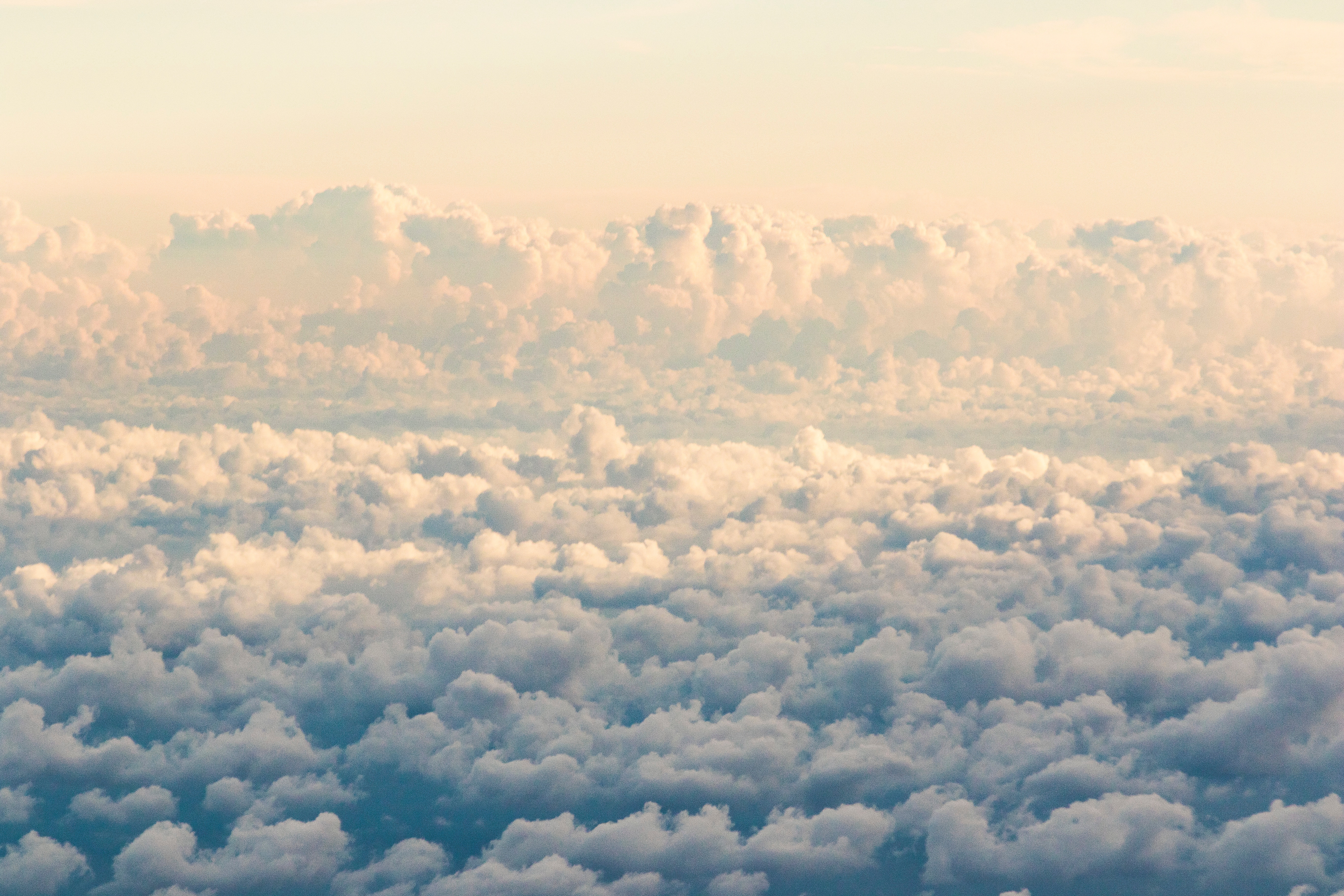 Above the Clouds: Aerial View of Cumulus Clouds HD Wallpaper