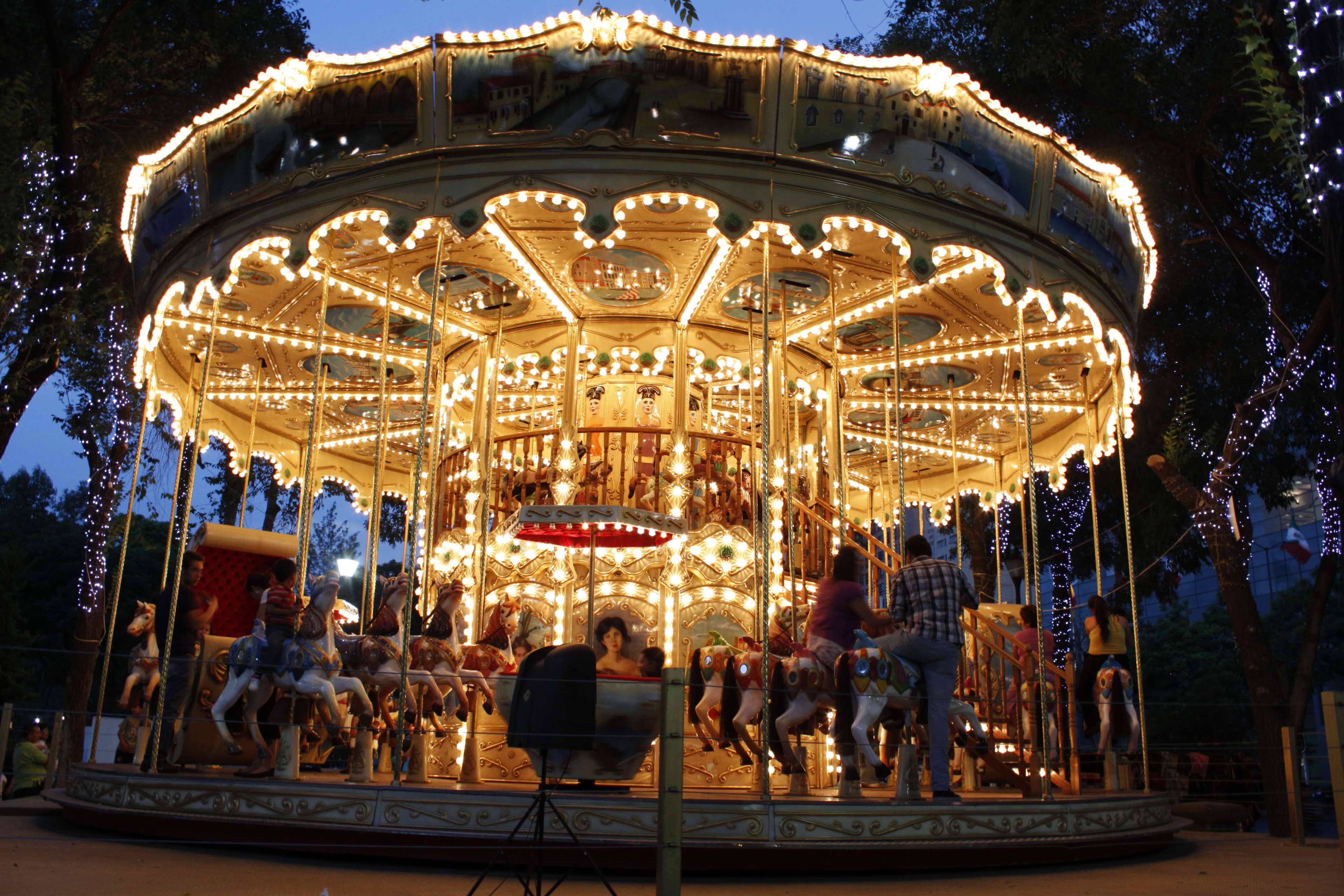 Carousel in Alameda Central, Mexico City 4K HD Wallpaper