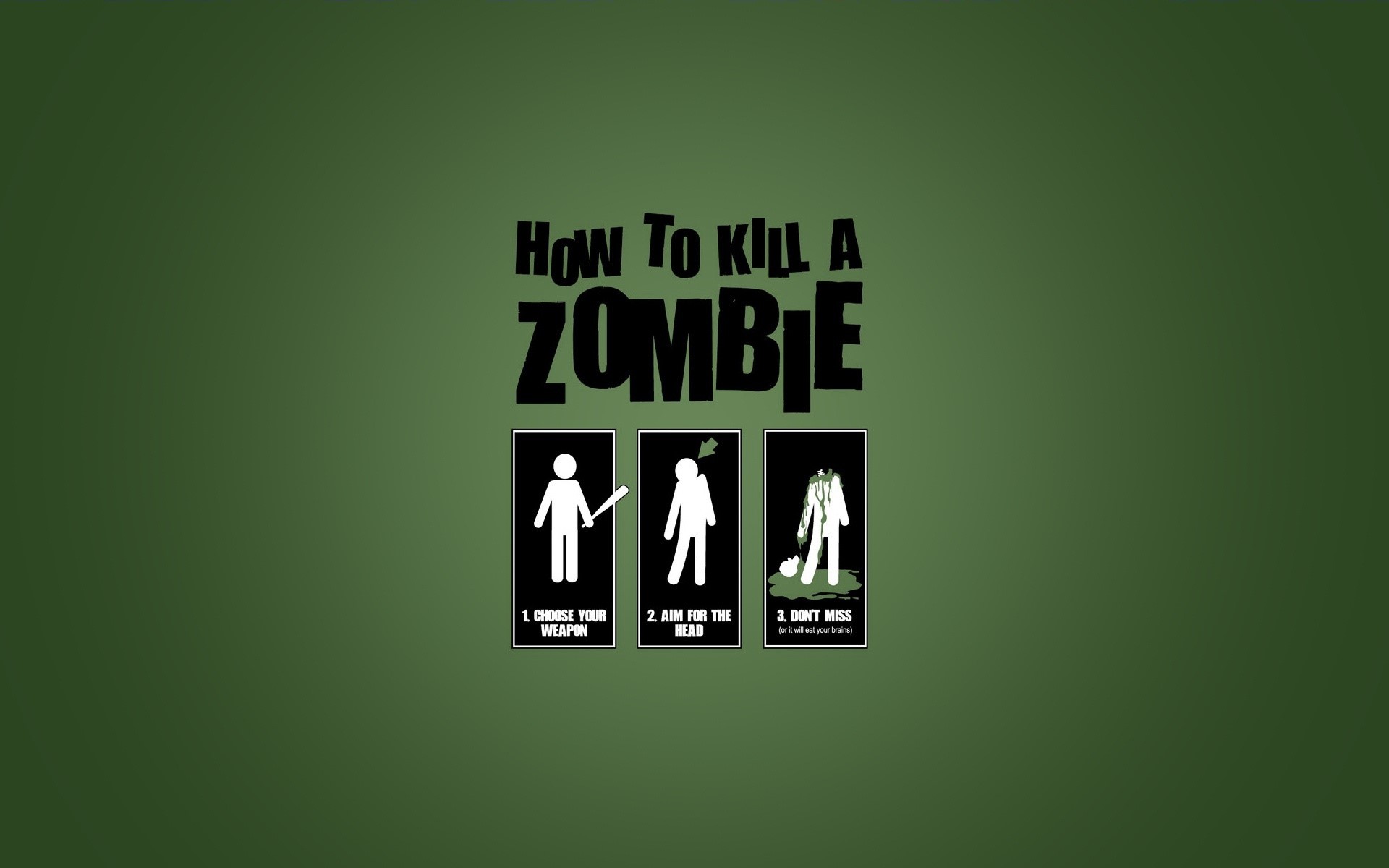 How to Kill a Zombie instructions HD Wallpaper