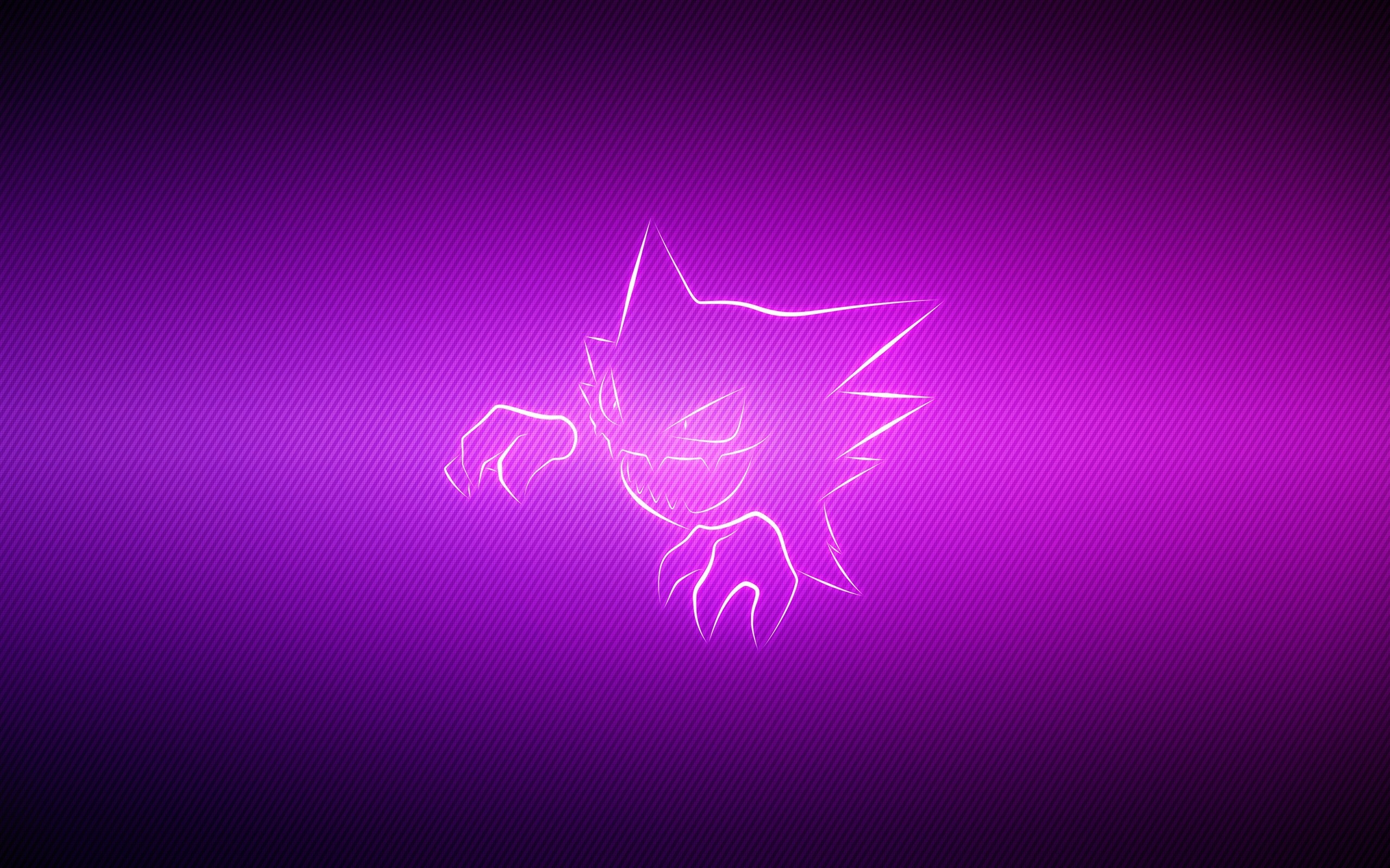 Haunter from Pokemon on a purple background HD Wallpaper