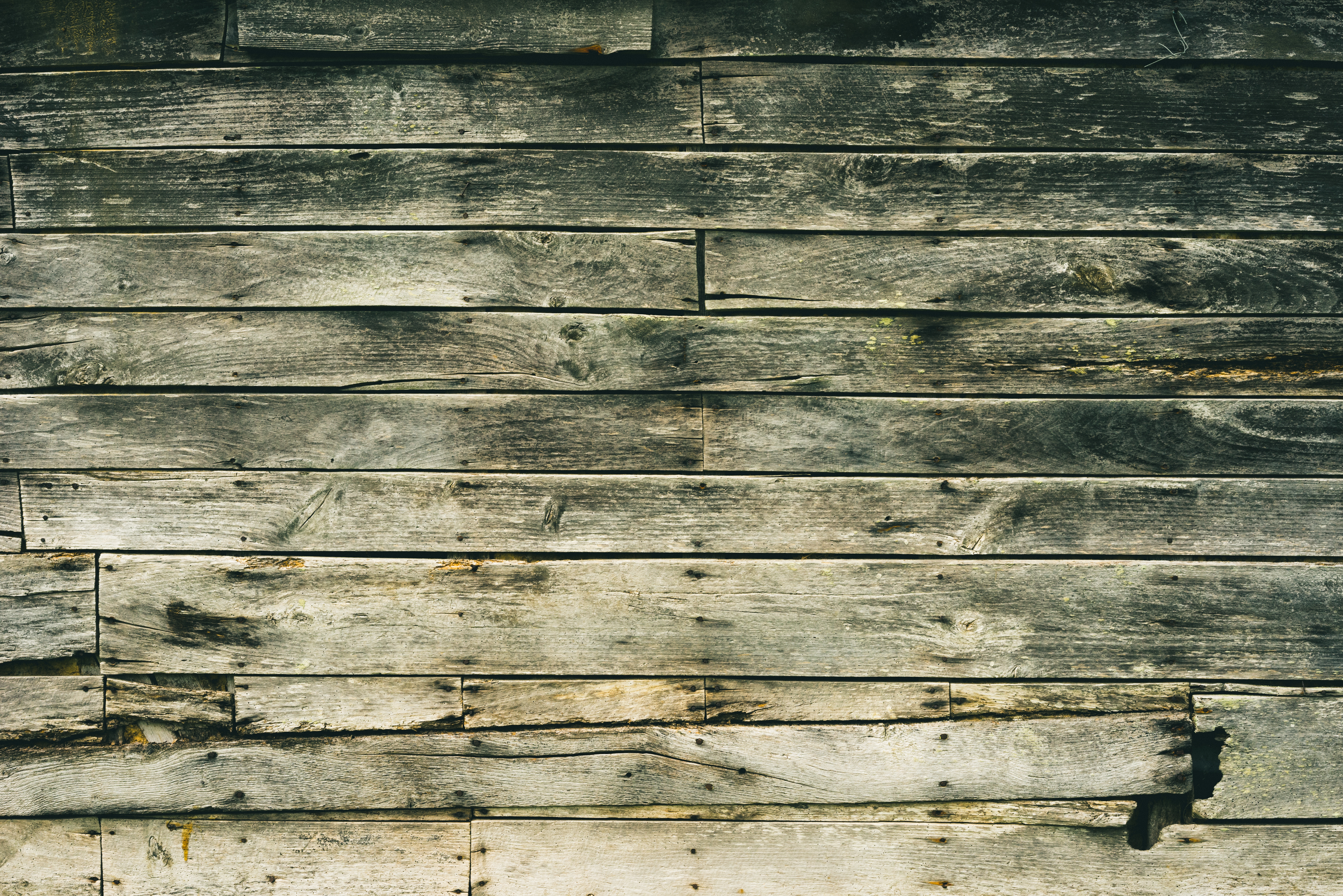 Old weathered wooden planks with nails HD Wallpaper