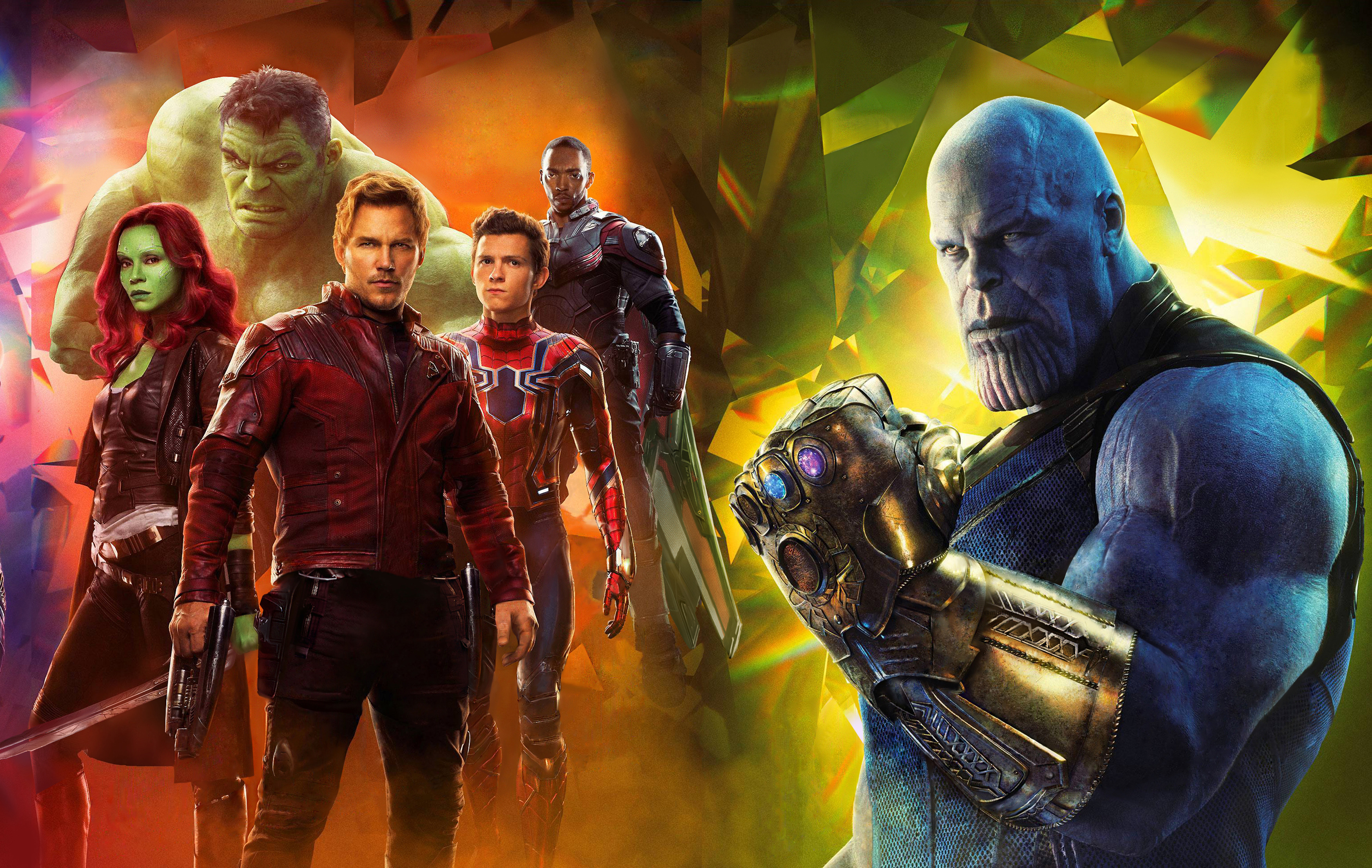 Avengers: Infinity War Poster with Thanos and Heroes HD Wallpaper