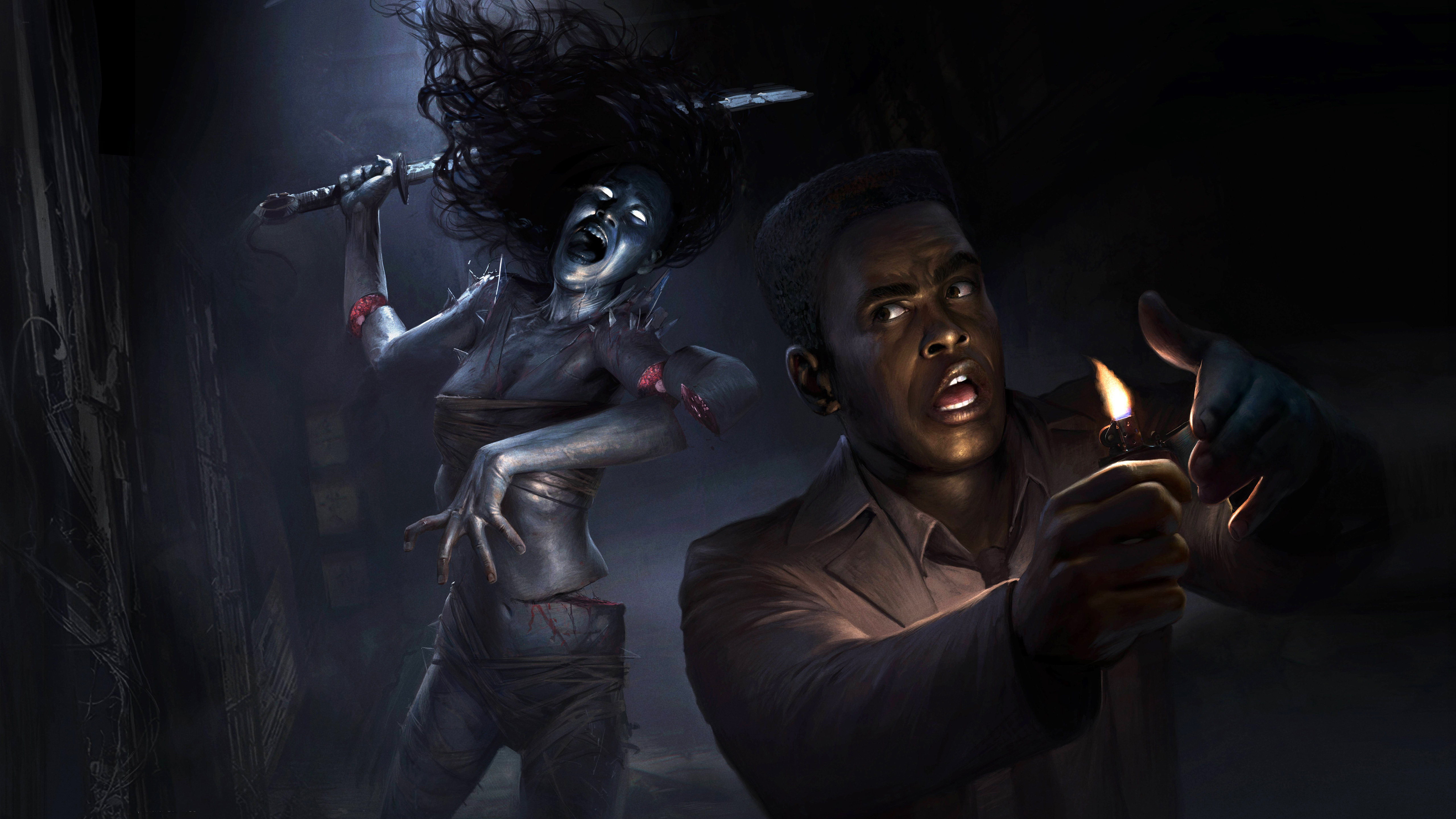 The Spirit and Dwight Fairfield from Dead by Daylight HD Wallpaper