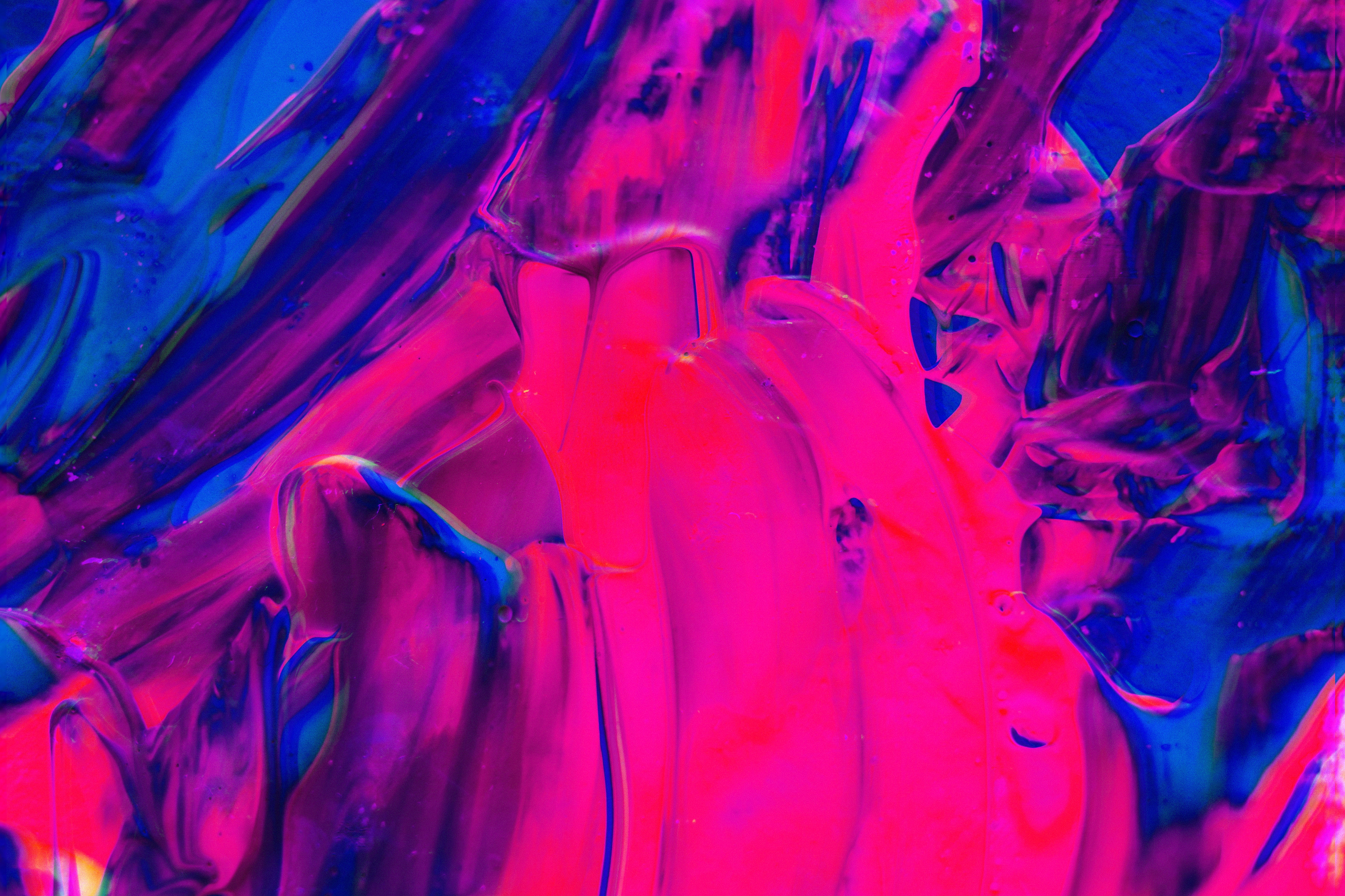 Abstract colorful paint strokes 4K HD Wallpaper