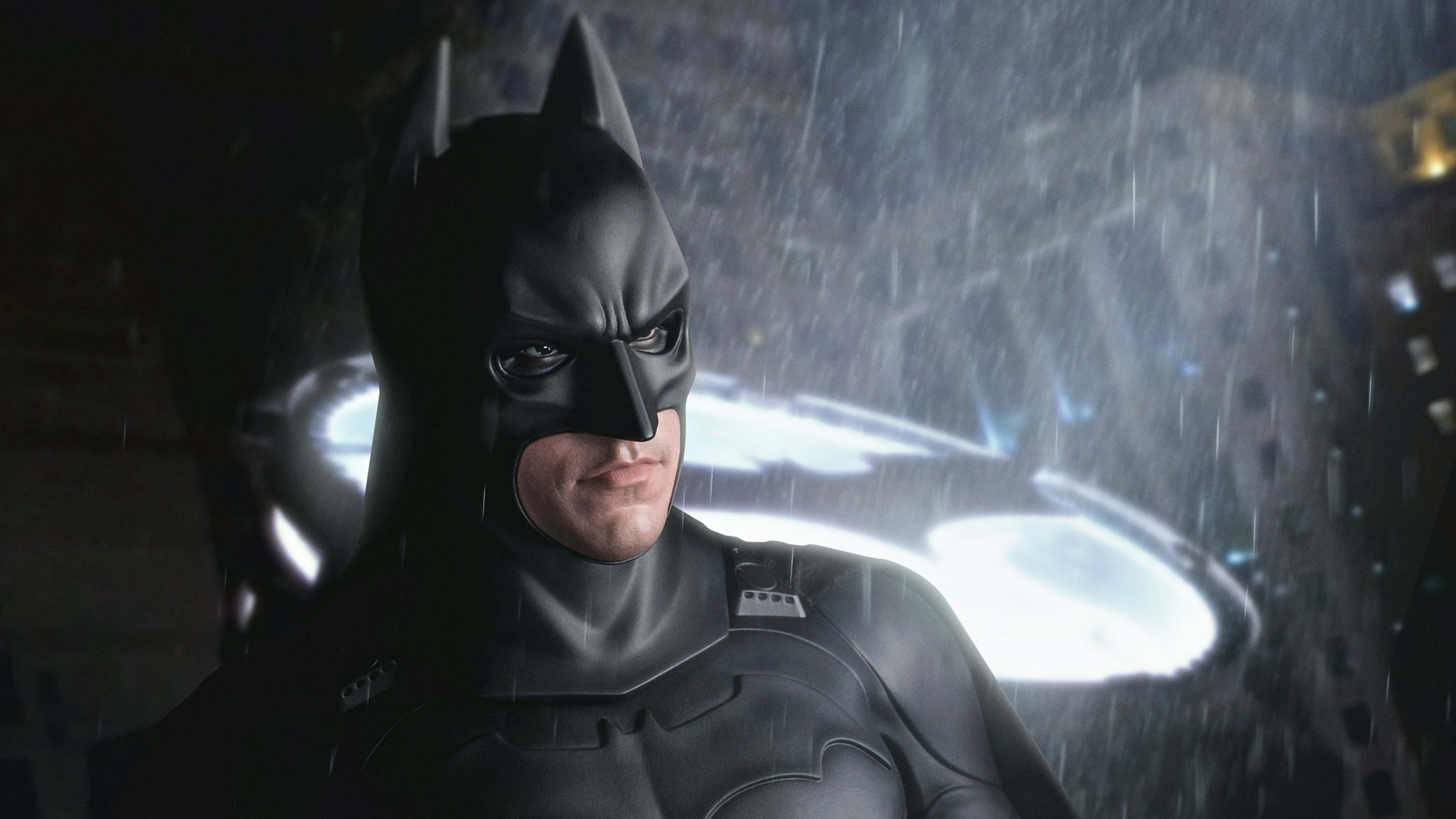 Batman in the rain HD Wallpaper