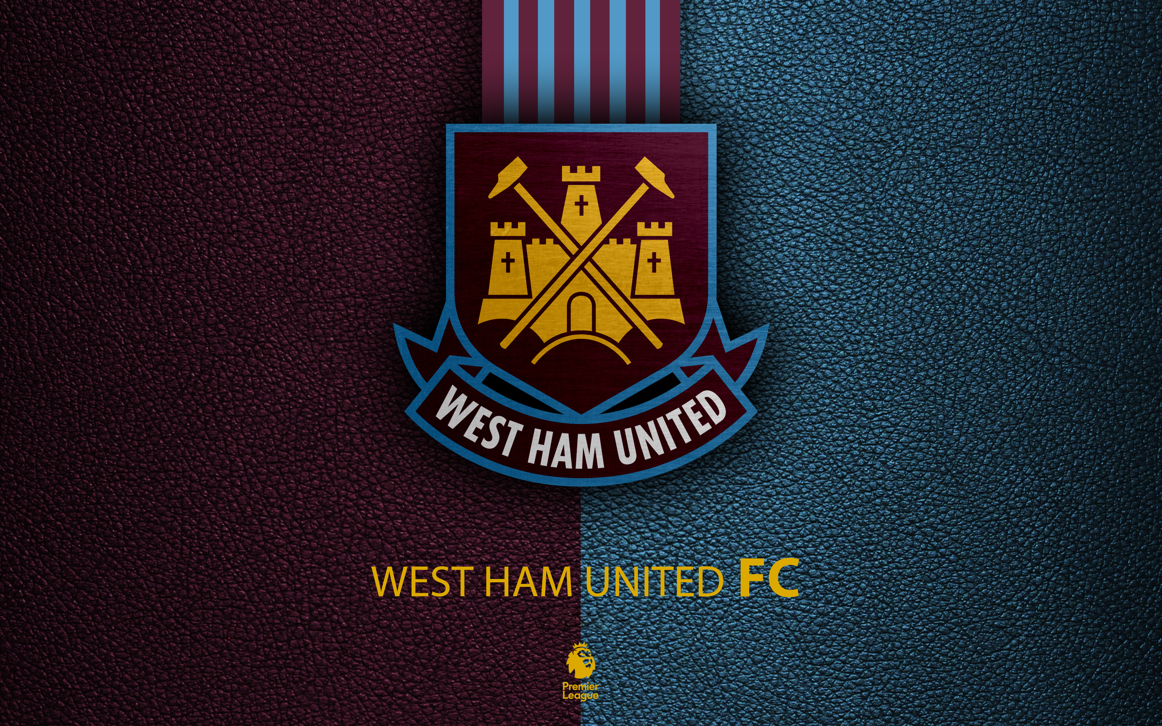 West Ham United FC Emblem and Logo HD Wallpaper
