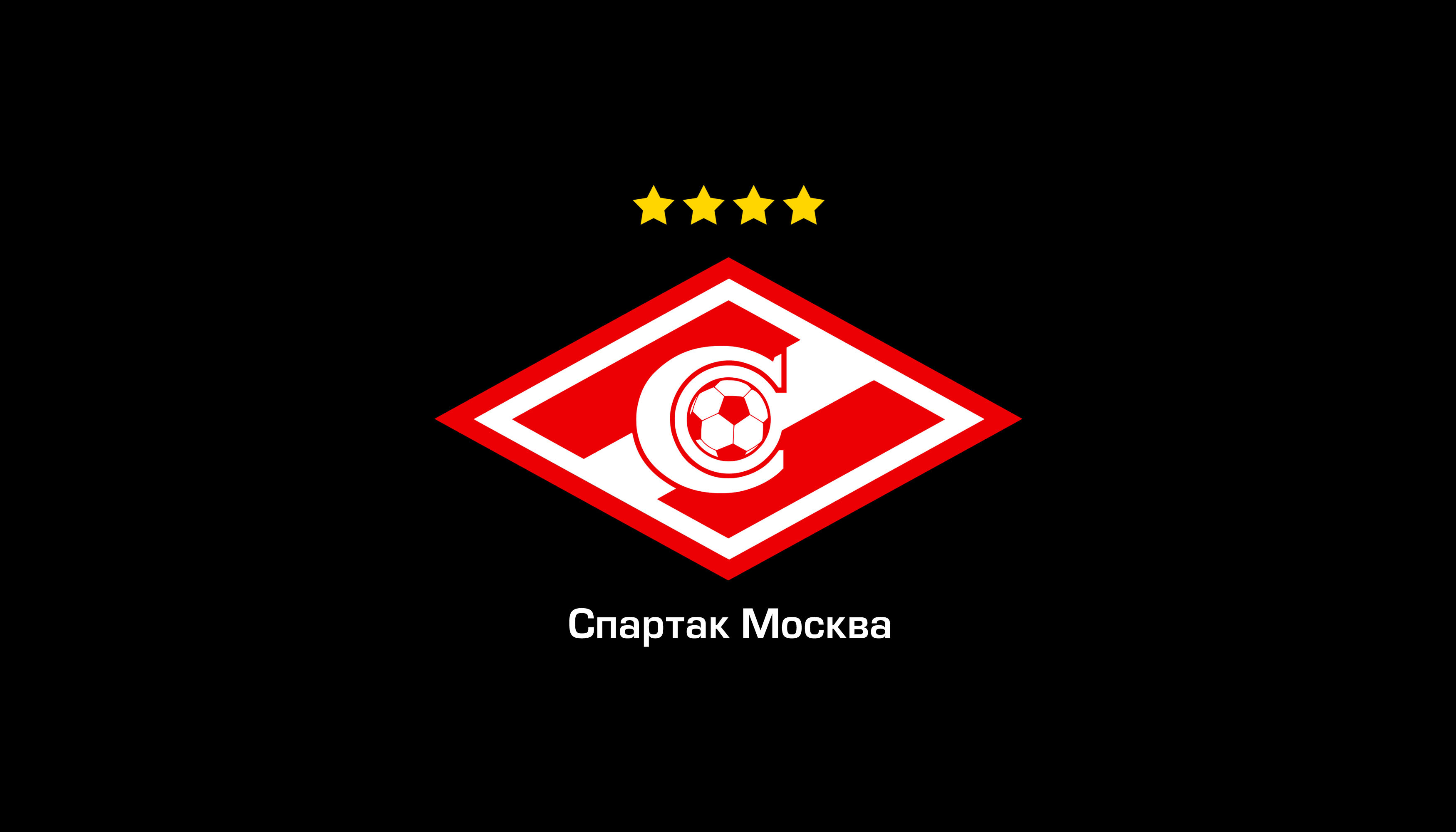 FC Spartak Moscow logo with four stars HD Wallpaper