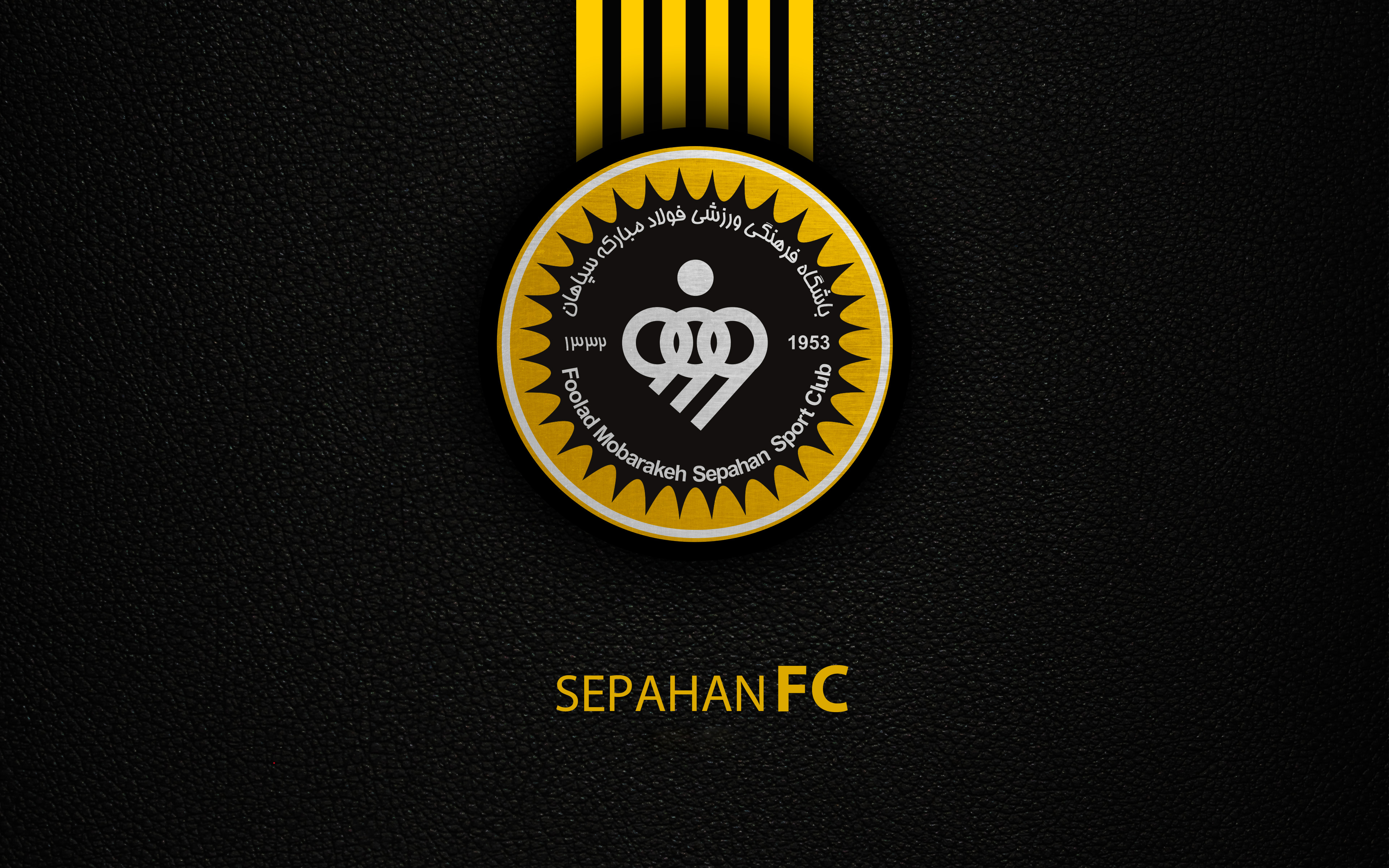 Sepahan FC logo and text HD Wallpaper
