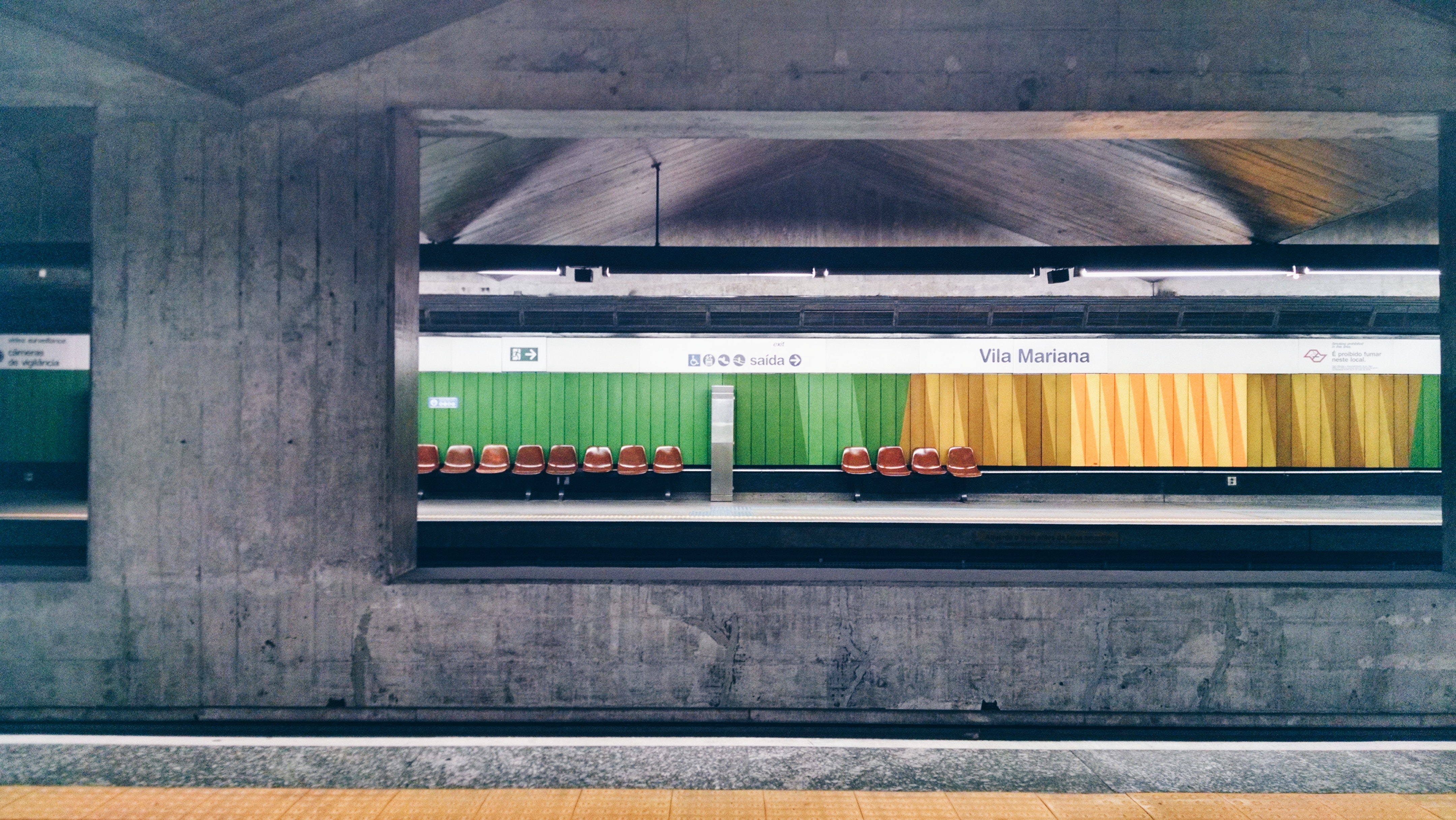 Vila Mariana Subway Station in Brazil HD Wallpaper