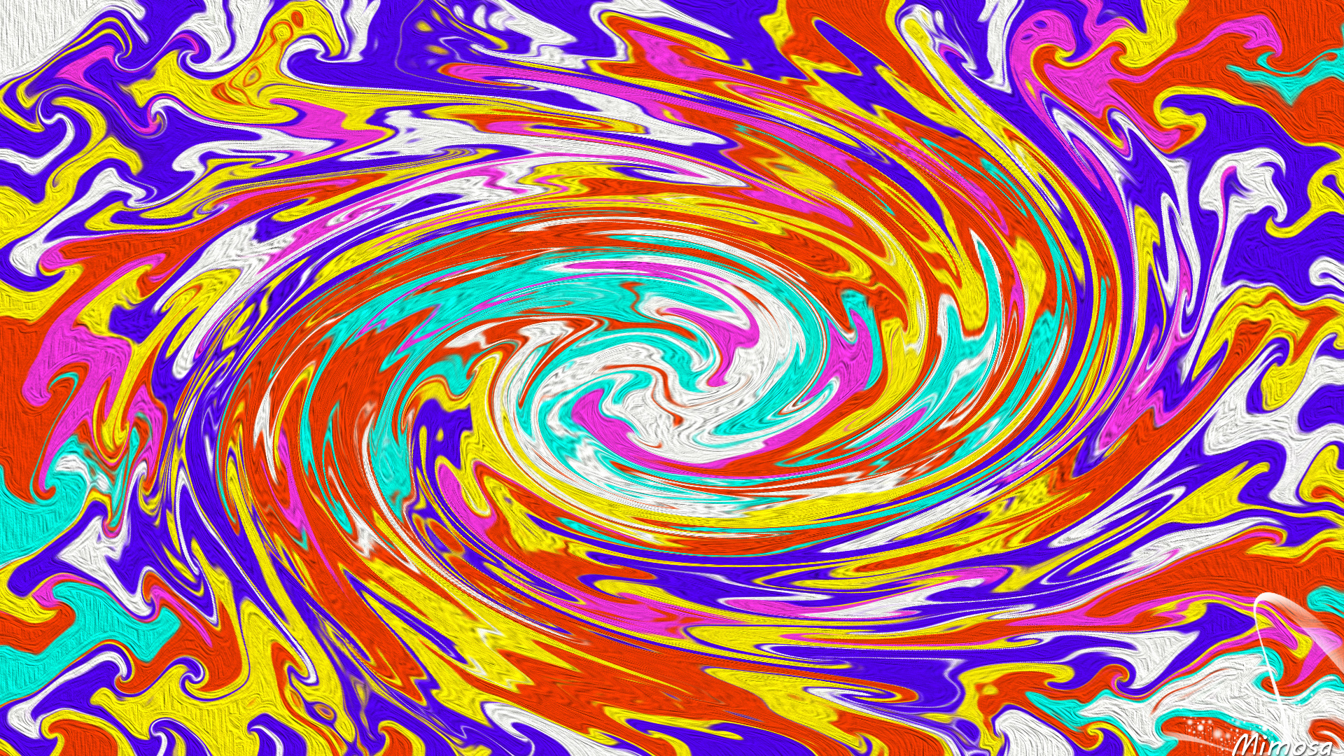Abstract Swirl of Colorful Digital Art HD Wallpaper