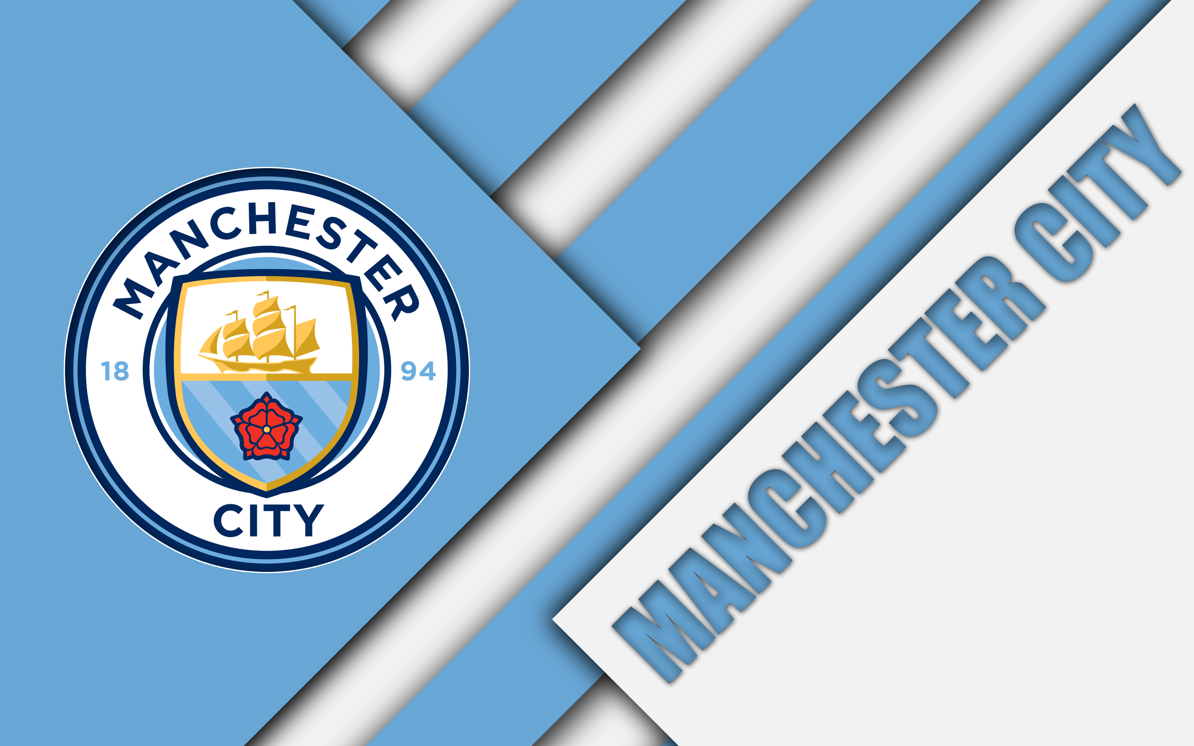 Manchester City F.C. Logo HD Wallpaper