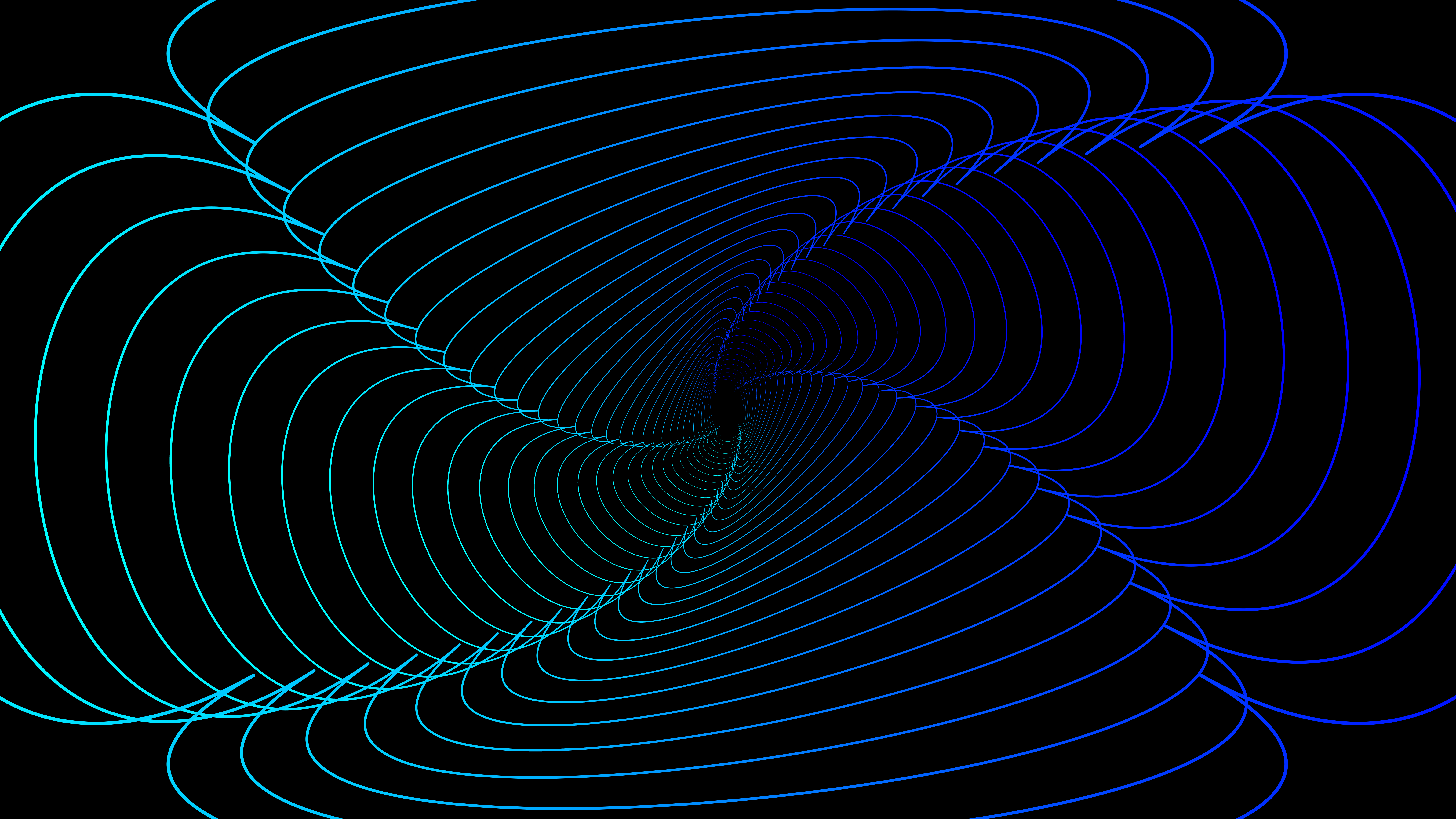 Abstract swirling lines with blue and cyan gradient HD Wallpaper