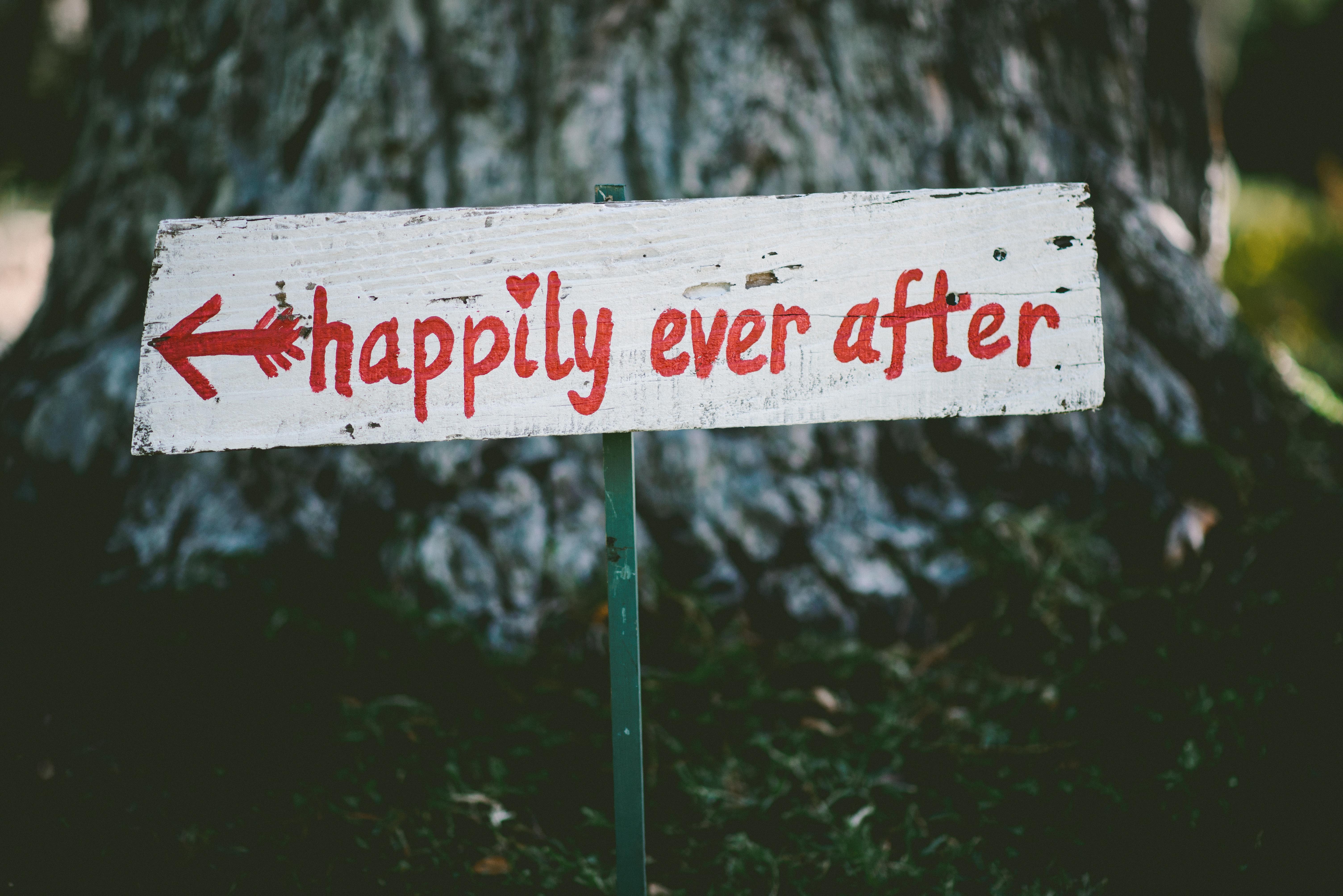 Rustic "Happily Ever After" Wedding Sign HD Wallpaper