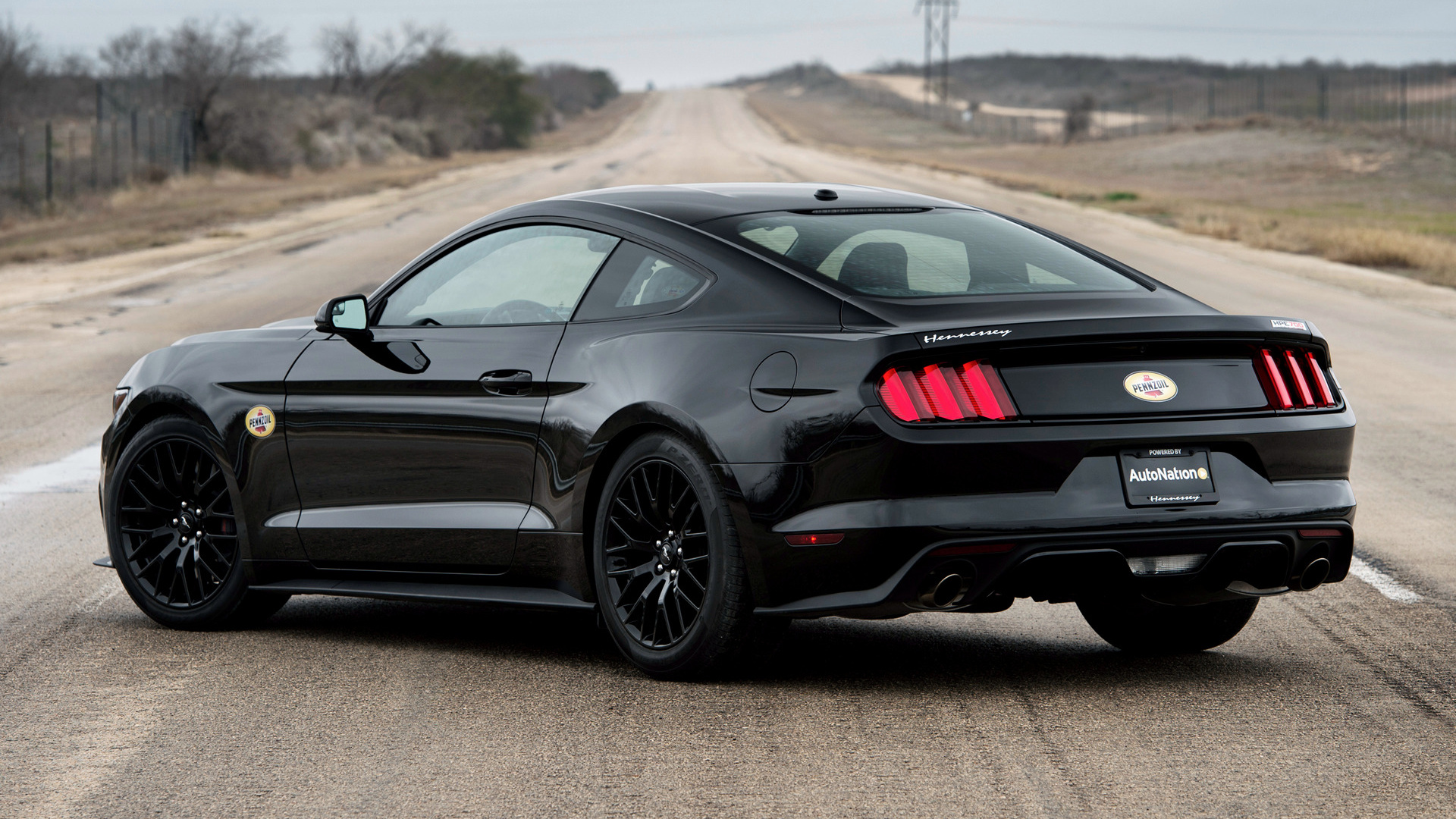 Black Hennessey Mustang GT Coupe on a Road HD Wallpaper