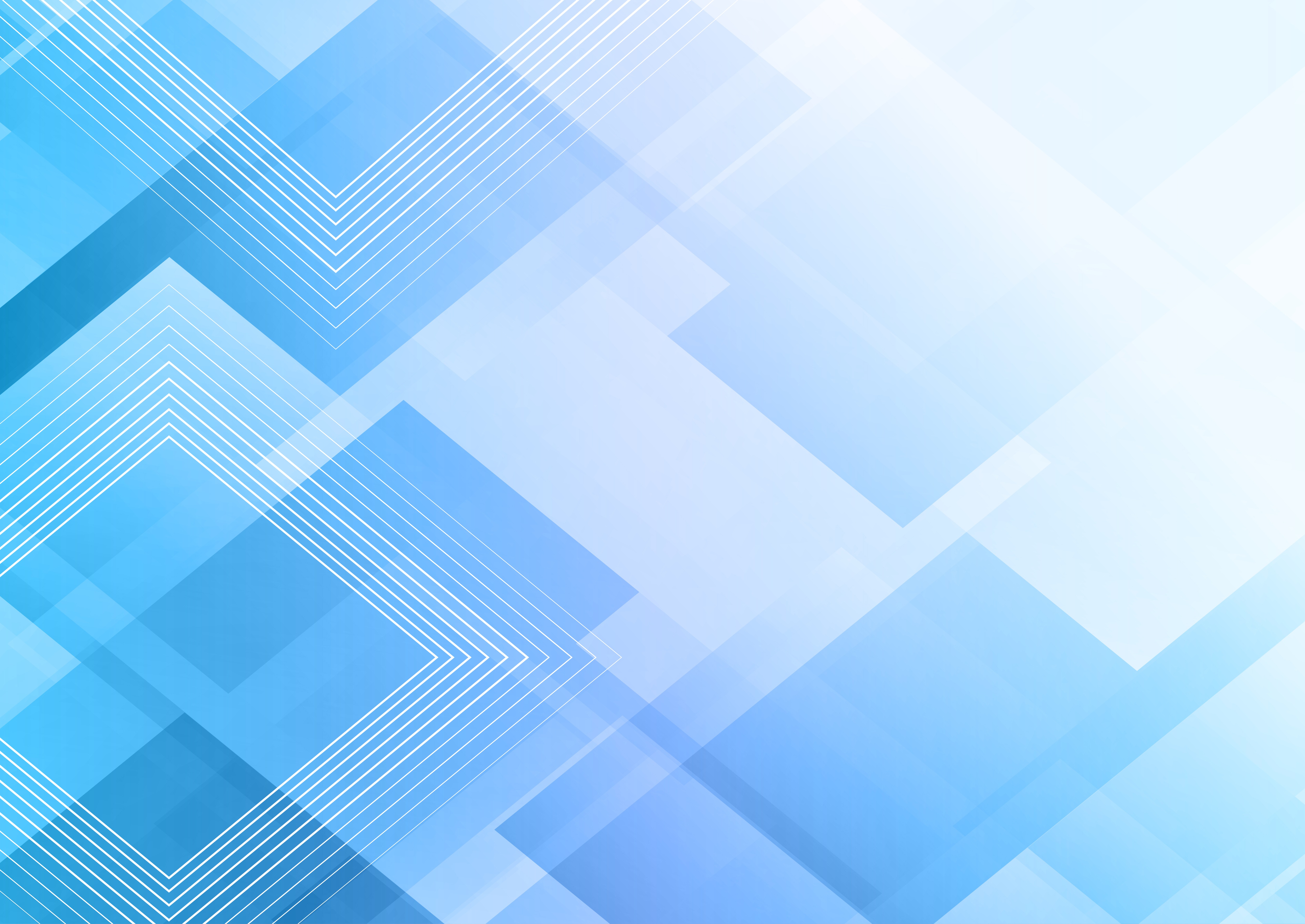 Blue Artistic Geometric Digital Shapes HD Wallpaper