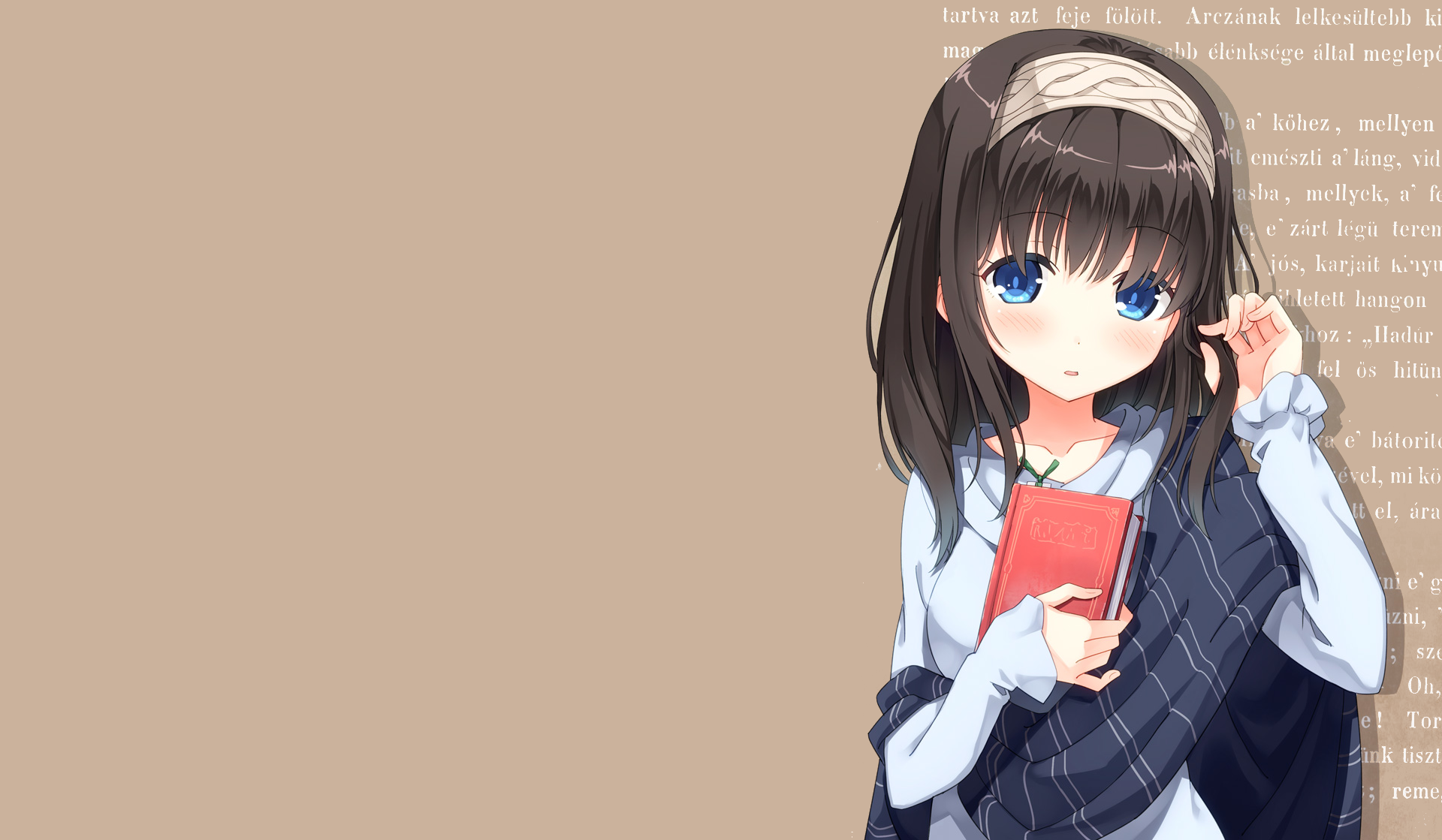 Fumika Sagisawa from The iDOLM@STER Cinderella Girls holding a book HD Wallpaper