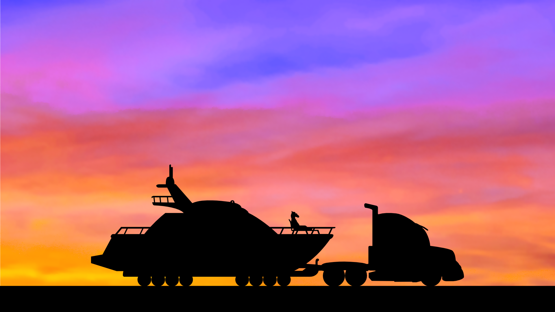 BoJack Horseman on a trailer at sunset HD Wallpaper