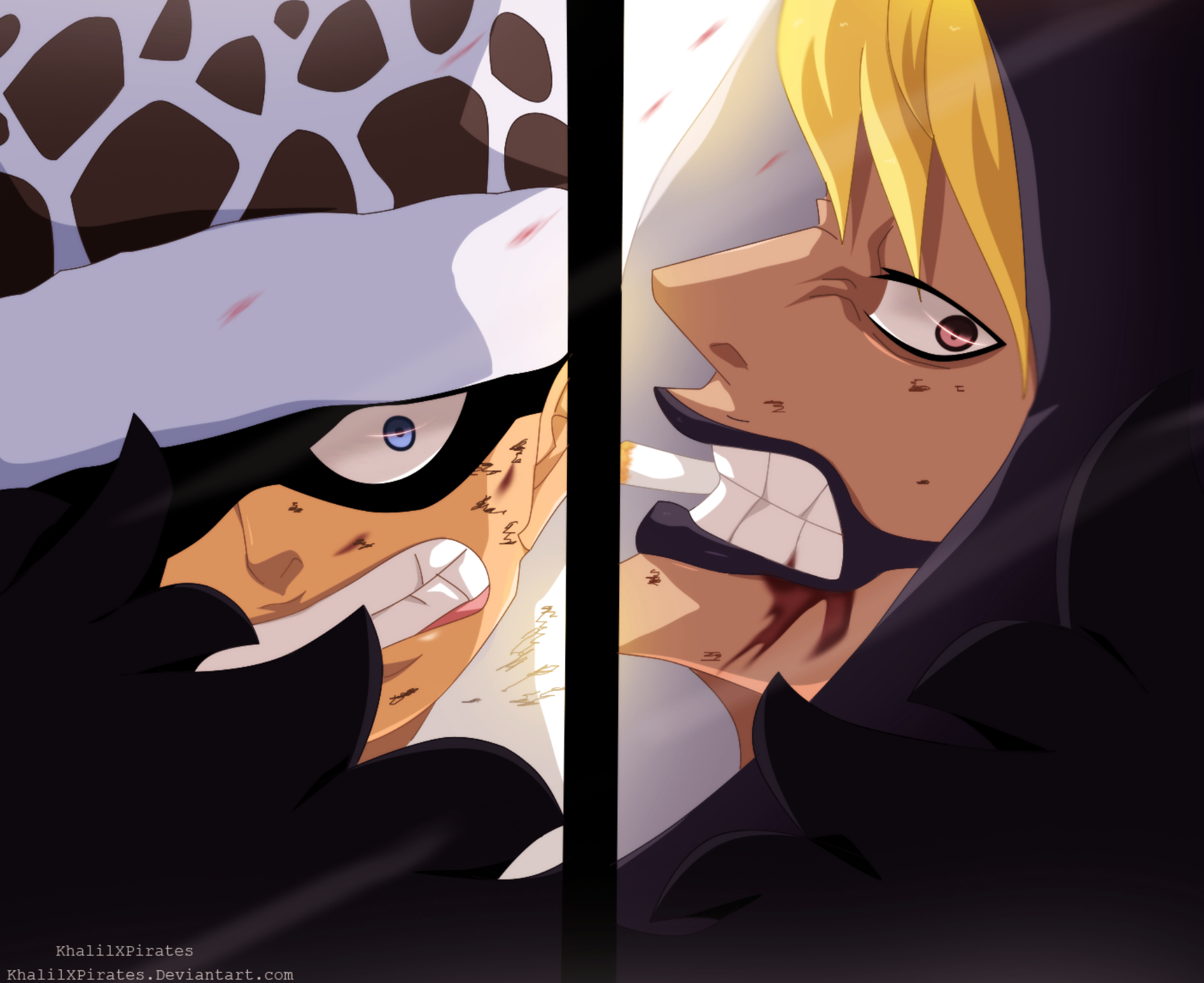 Trafalgar Law and Donquixote Rosinante from One Piece HD Wallpaper