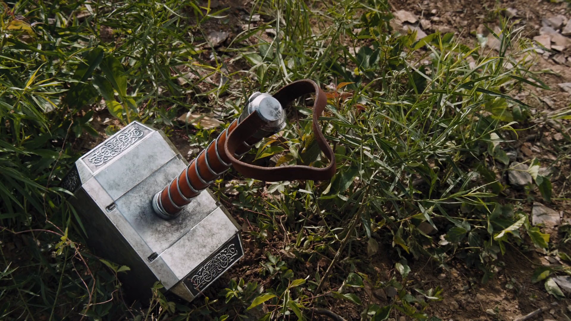 Thor's Hammer Mjolnir on the ground HD Wallpaper