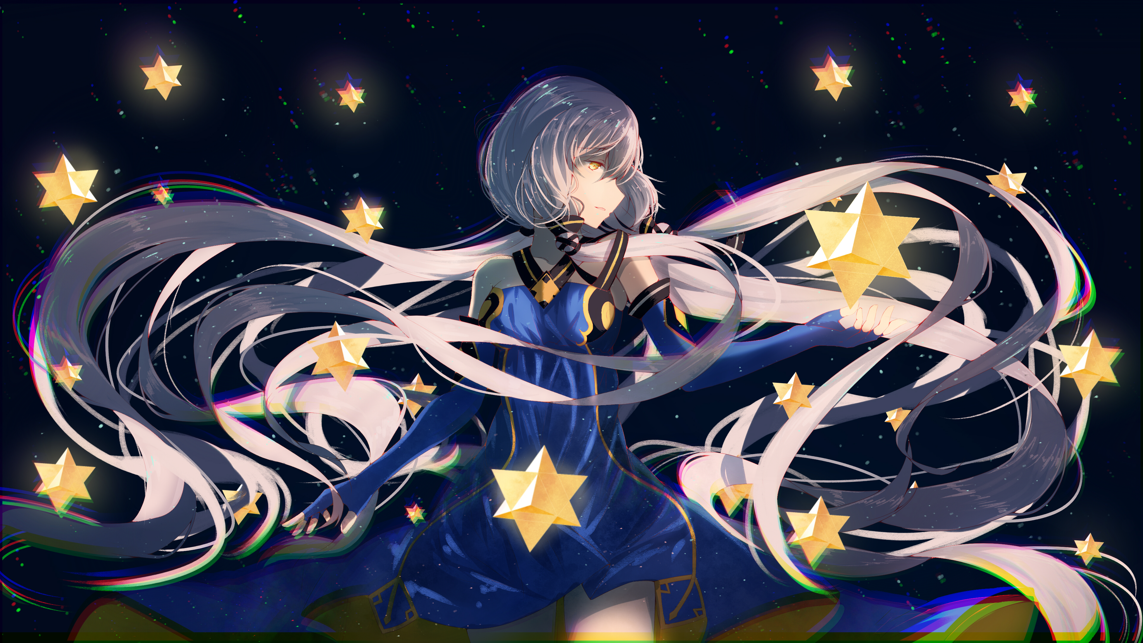Stardust (Vocaloid) with stars HD Wallpaper